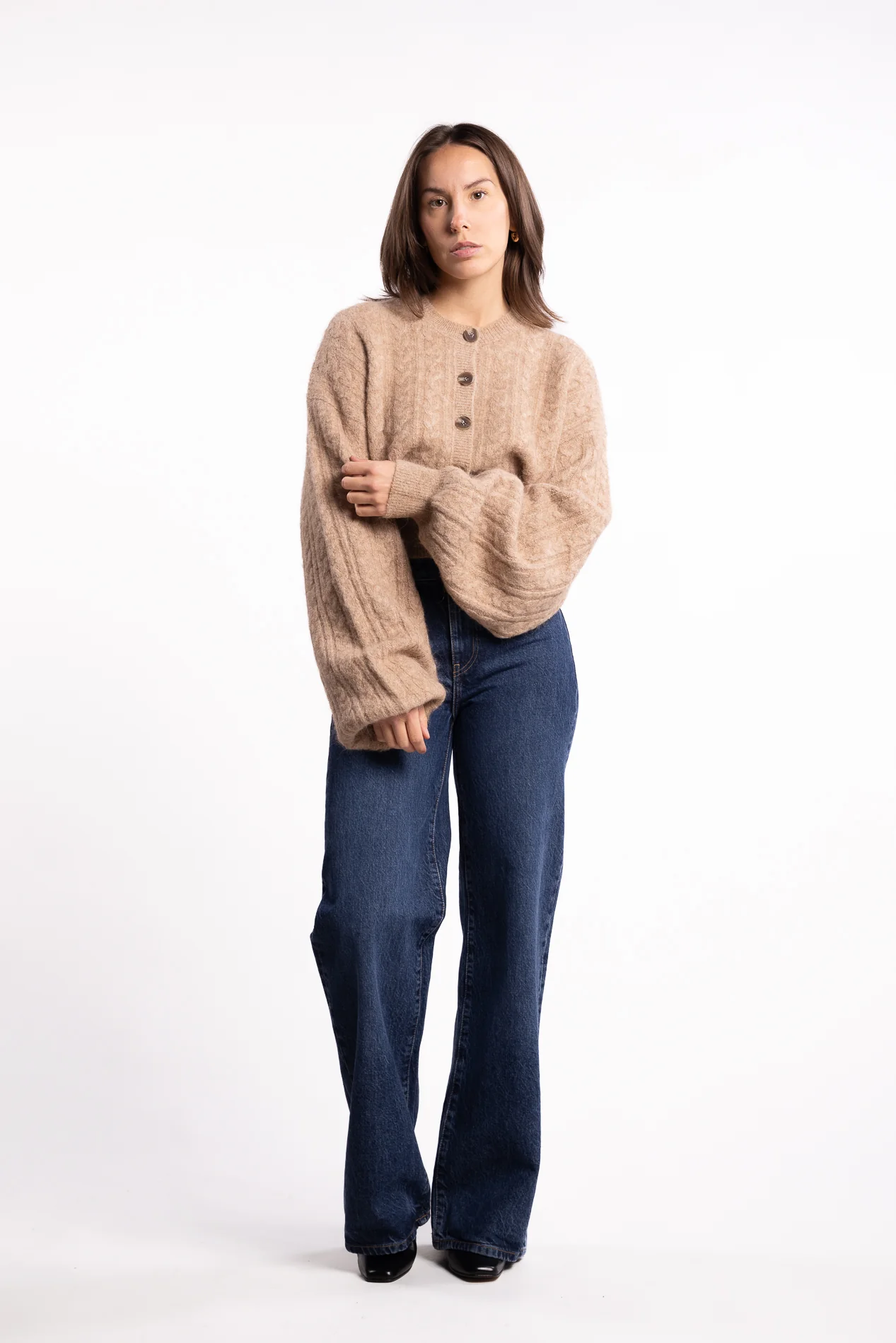 Merano Cardigan- Beige Melange - Image 5