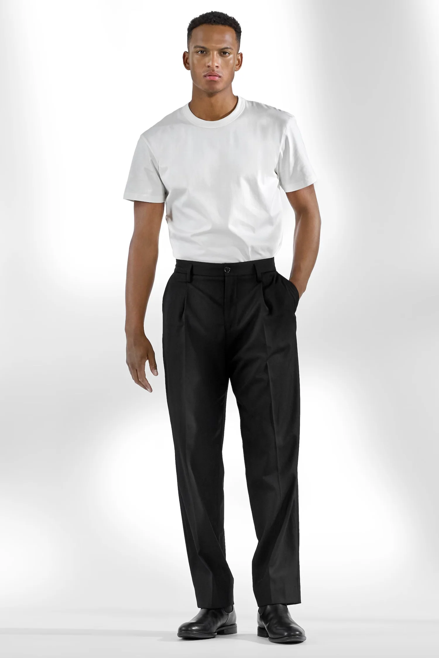 Pima Cotton Crew Neck T-Shirt White - Image 5