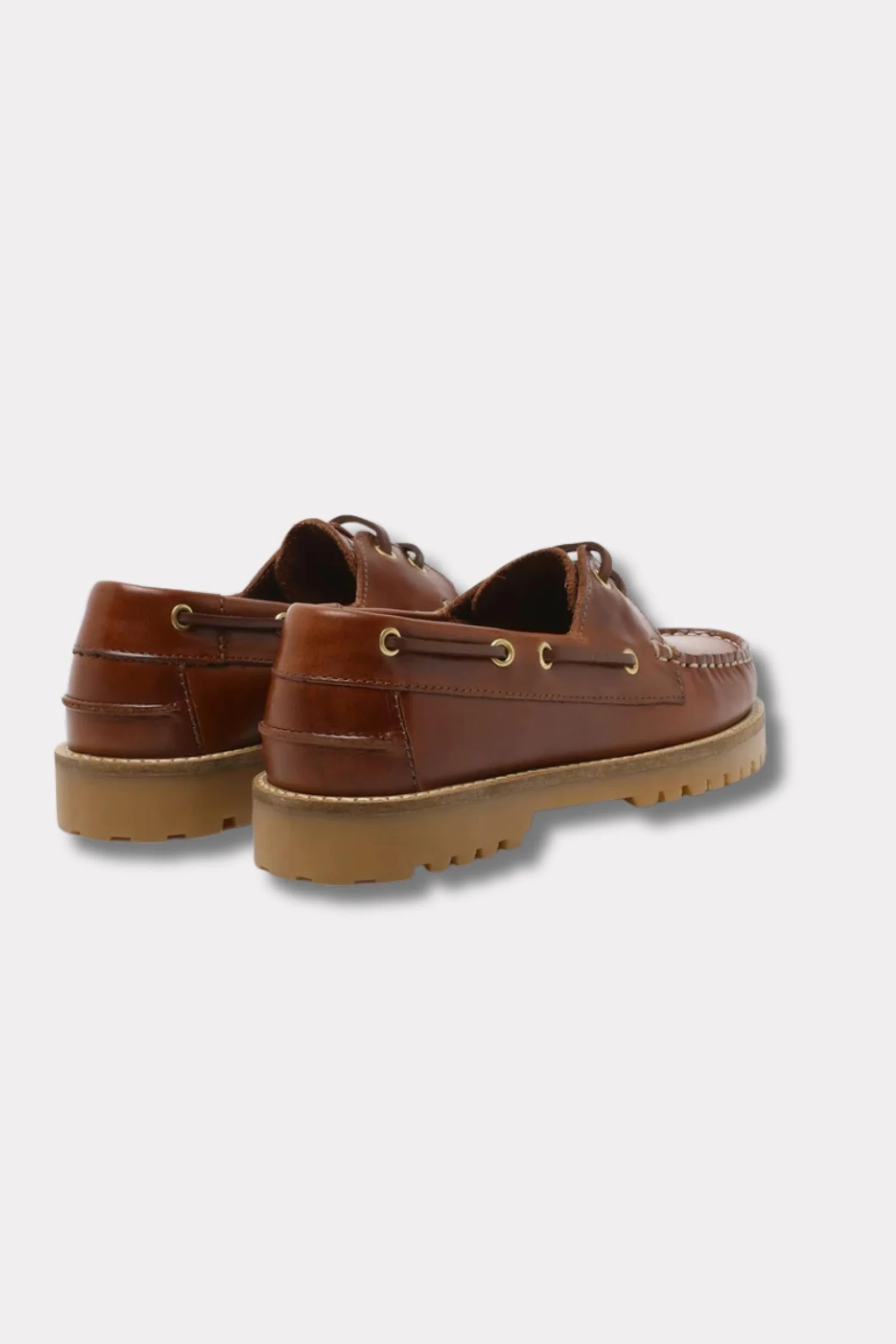 Ollie Boat Shoe - Brown Leather - Image 2