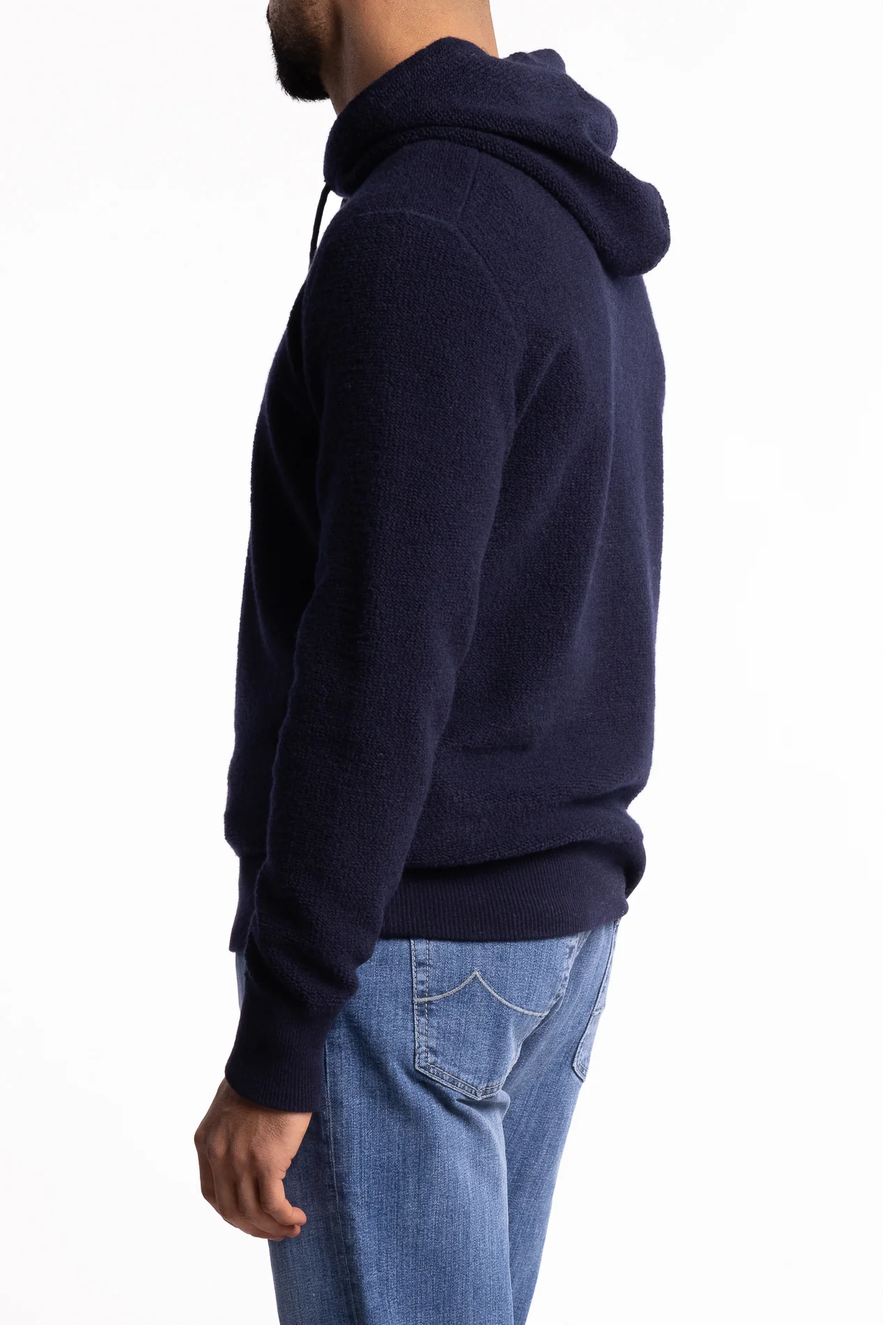 Sweater Hoodie Wool/Cashmere Navy - Image 2