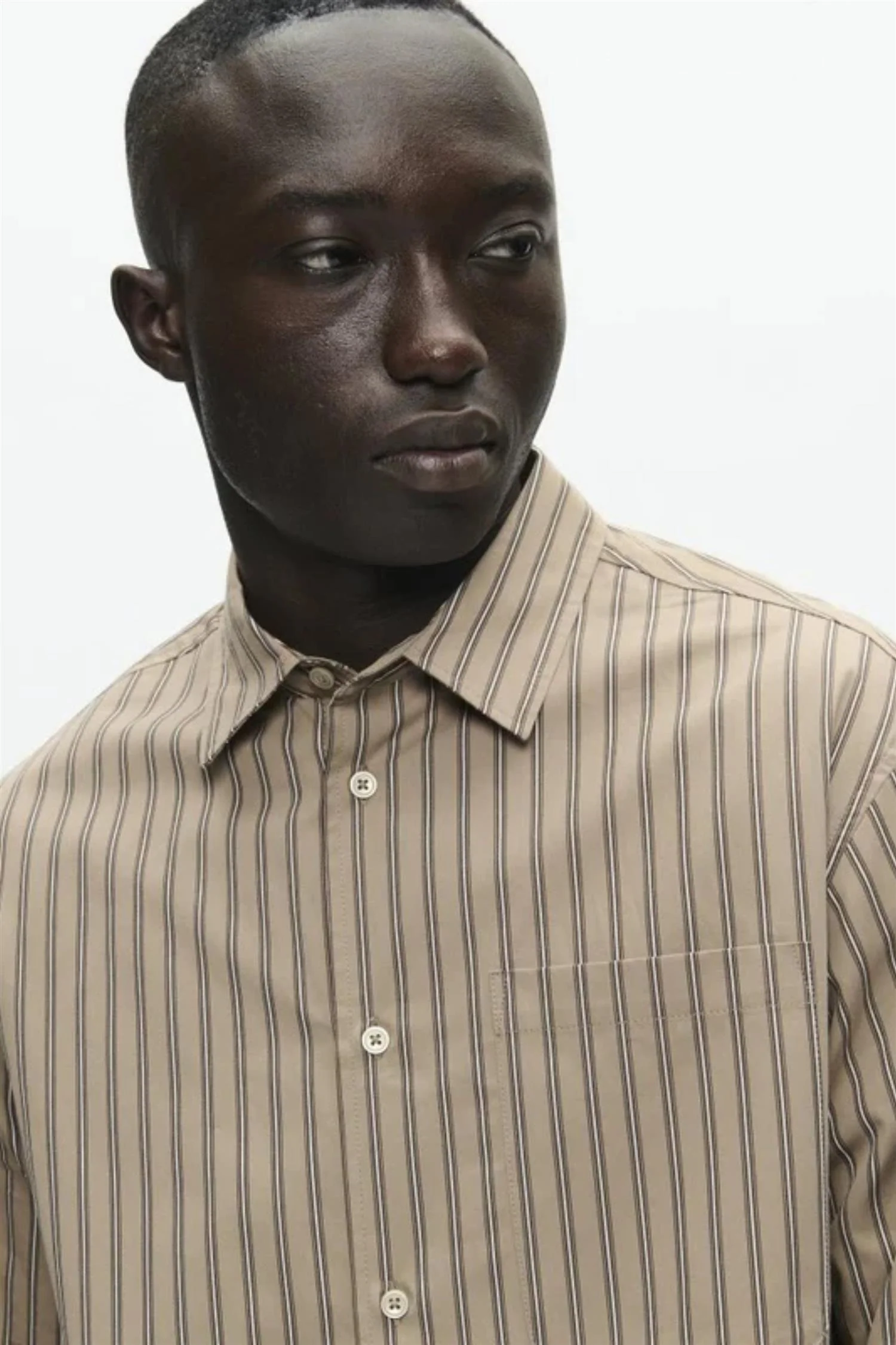 WW Nico Shirt Greige Stripe - Image 5