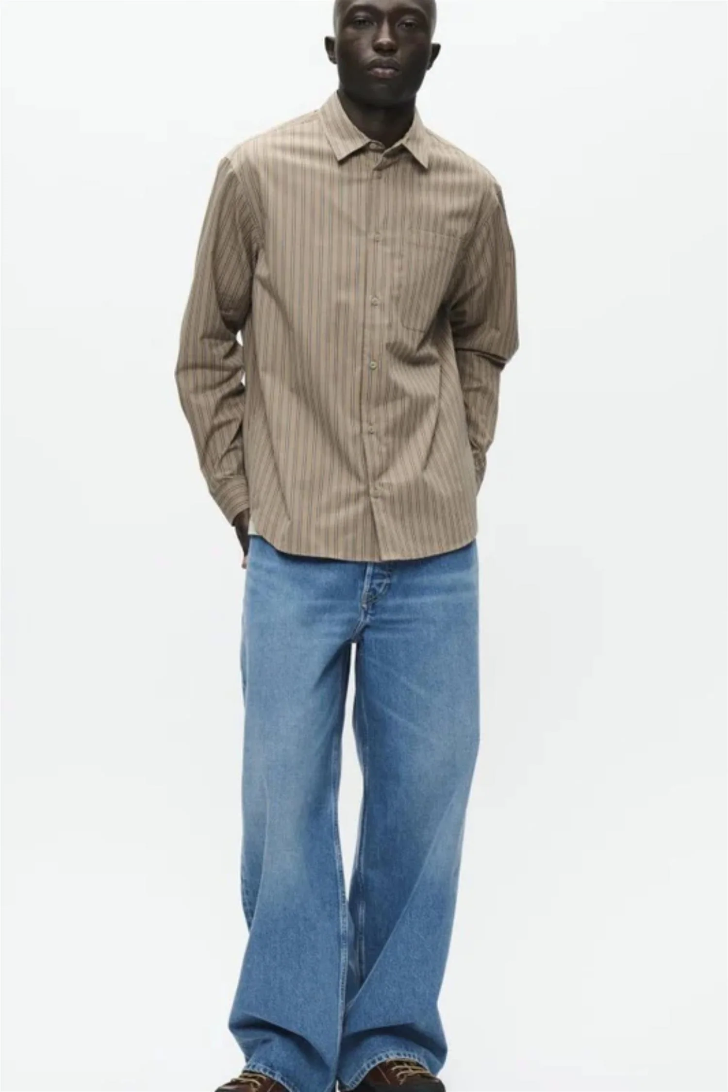 WW Nico Shirt Greige Stripe - Image 6