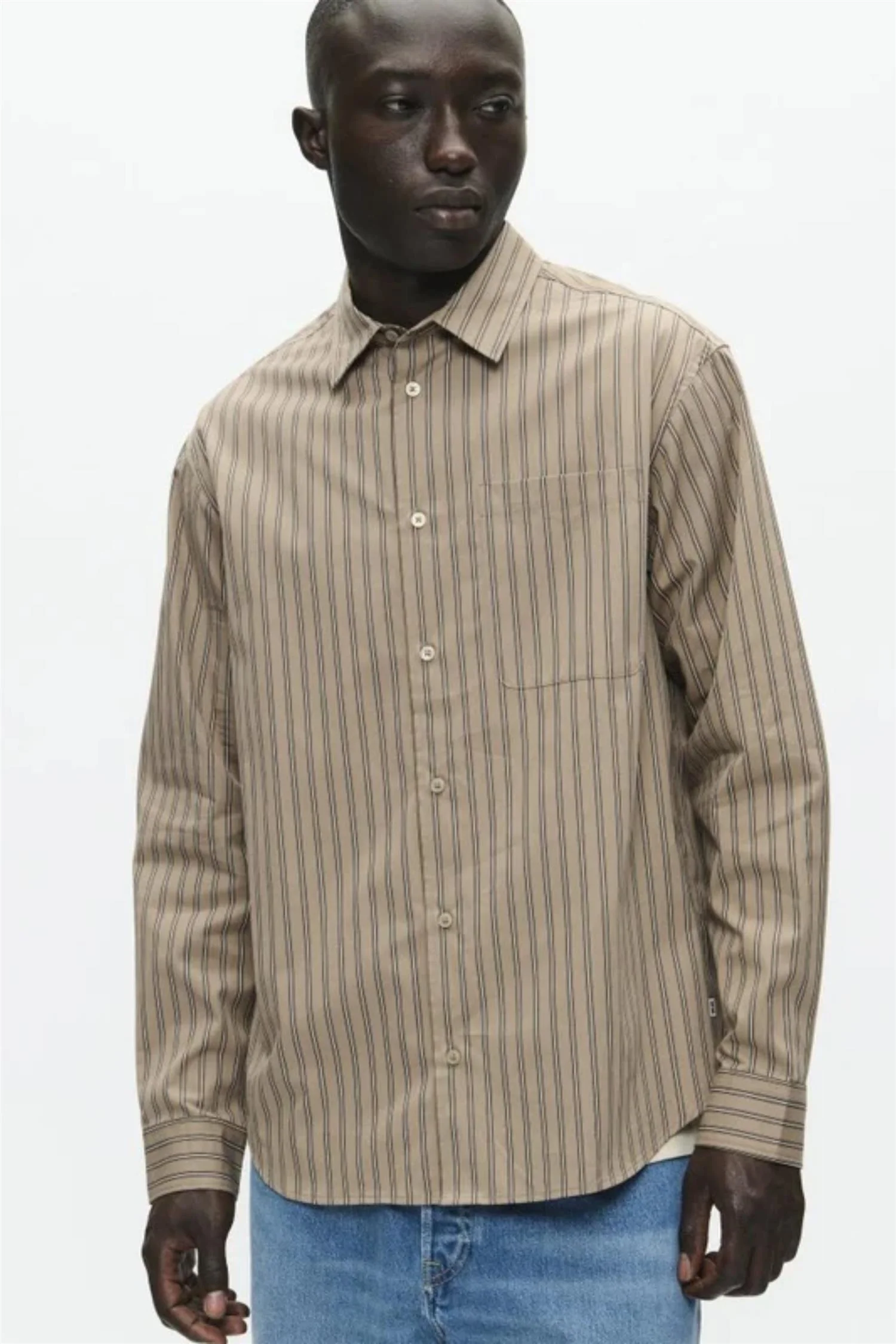 WW Nico Shirt Greige Stripe - Image 7