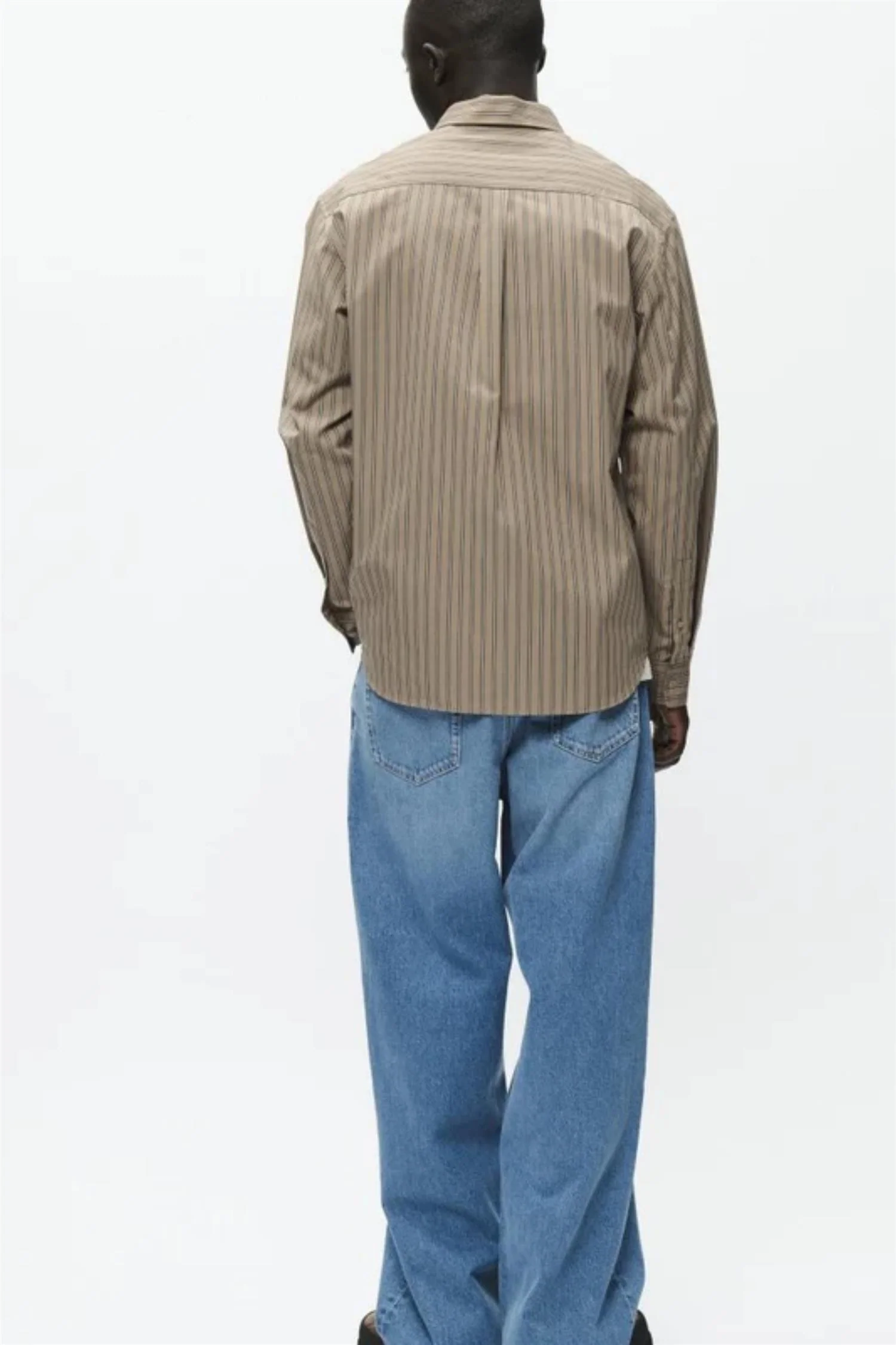 WW Nico Shirt Greige Stripe - Image 8