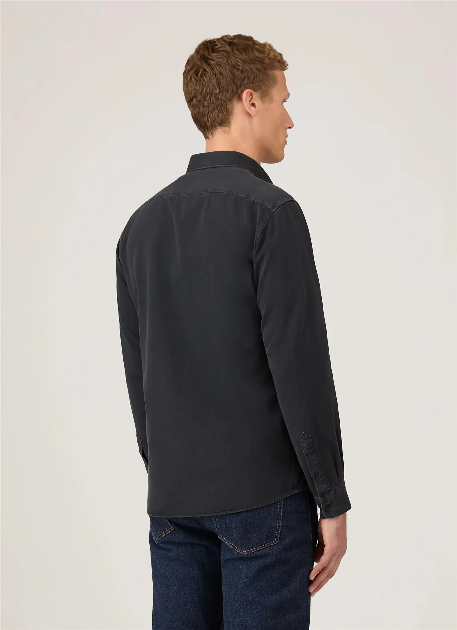 Button Down Twill Shirt Black - Image 5