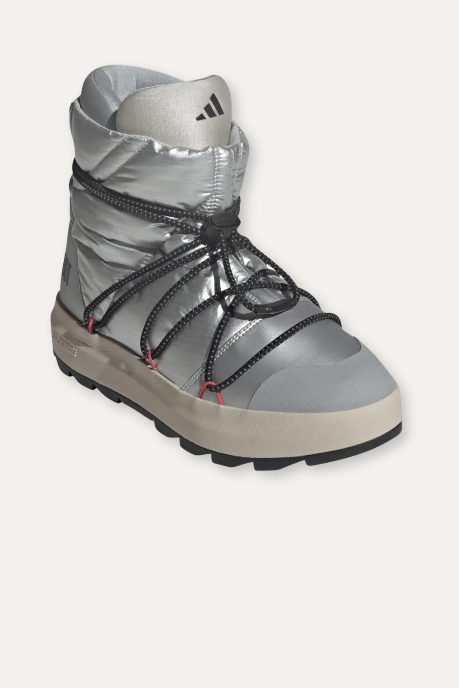 Women's Adidas X Moon Boot Ace JQ7849- Msilve/Cblack/Lucred - Image 2