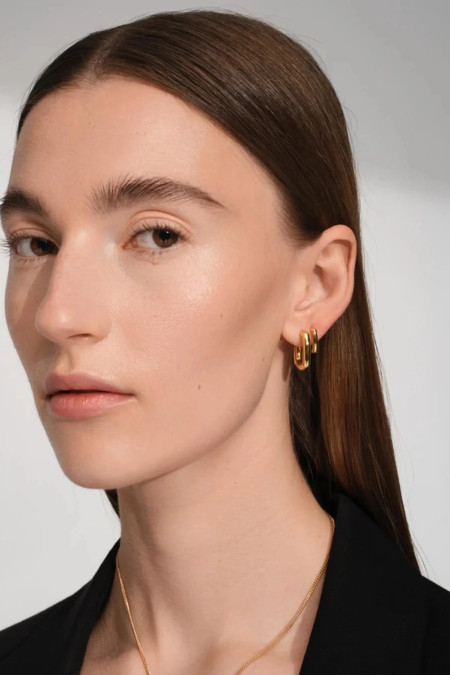 Women's Frame Hoops Small- Gold - Image 4