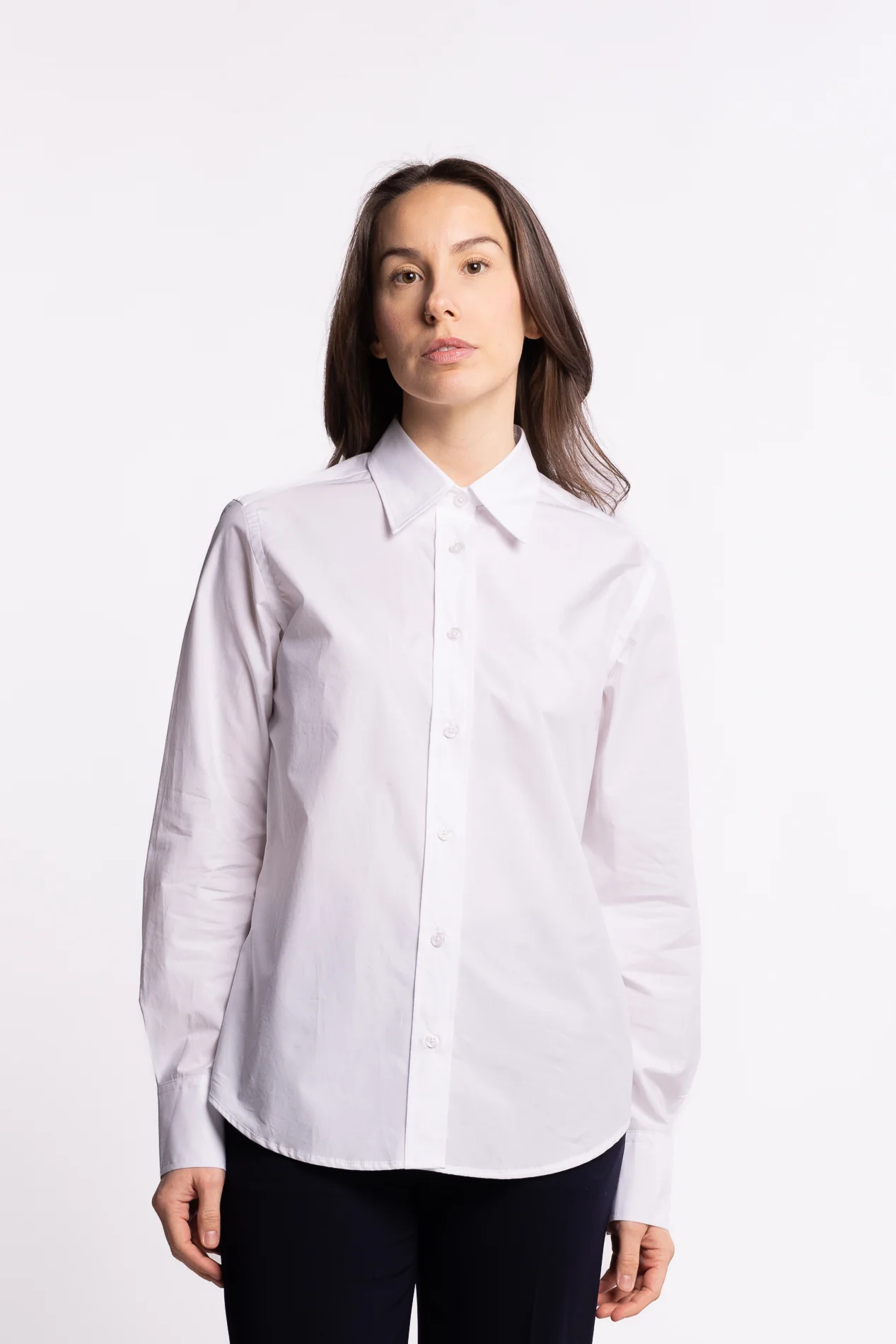 Classic Poplin Shirt- White - Image 4