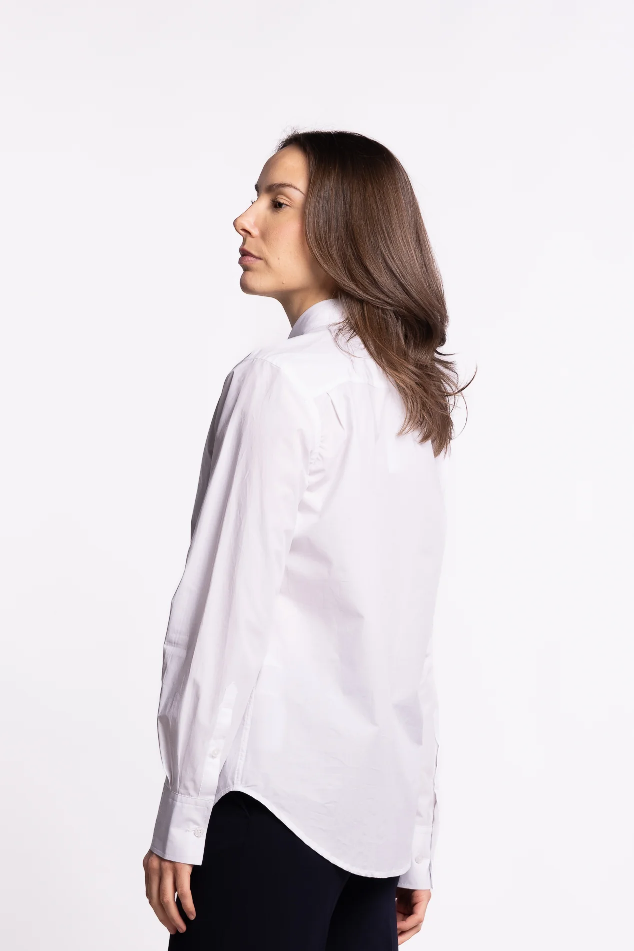 Classic Poplin Shirt- White - Image 5