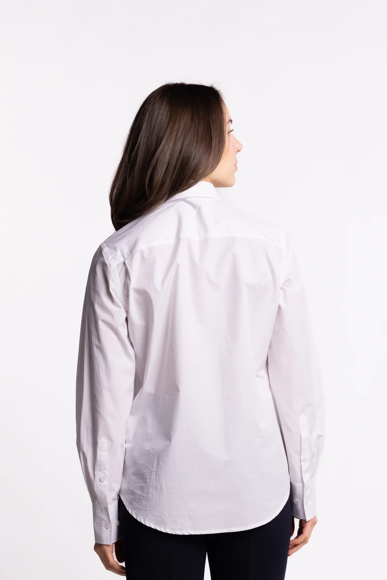 Classic Poplin Shirt- White - Image 6