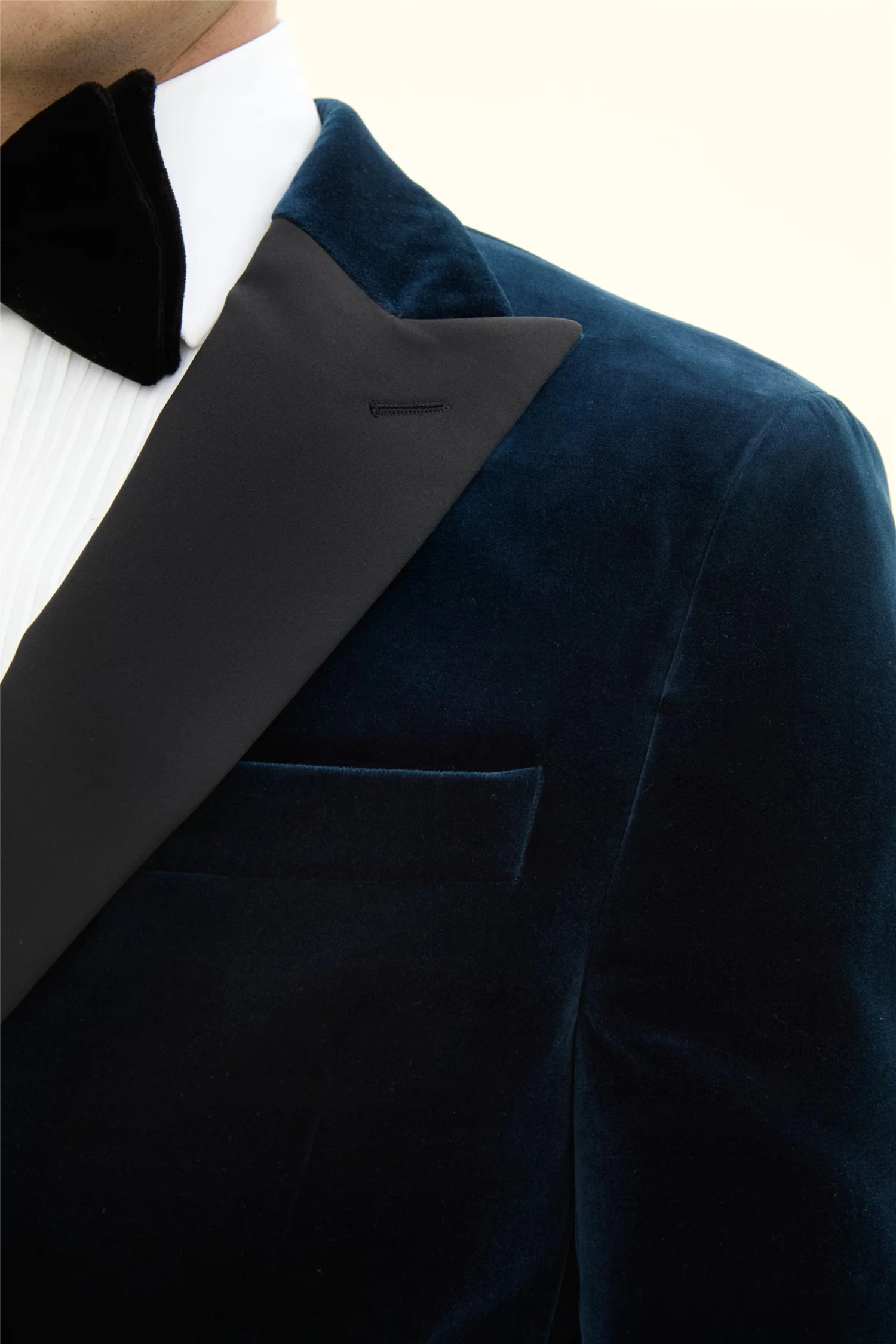 Frampton Velvet Blazer Light Navy - Image 5