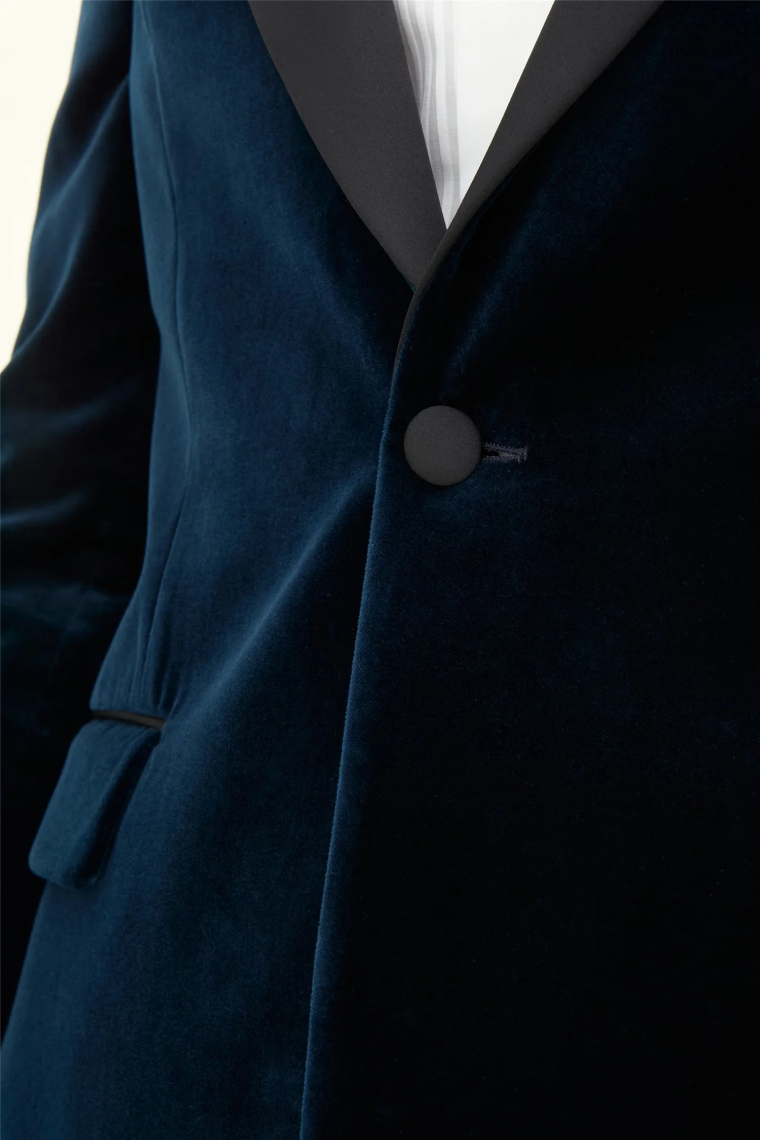 Frampton Velvet Blazer Light Navy - Image 6