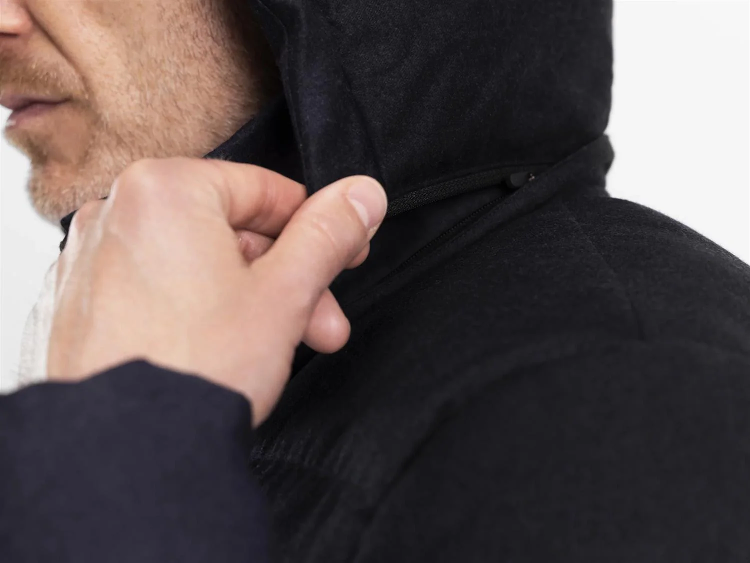 Concord™ Savile Parka Navy Melange Wool - Image 5