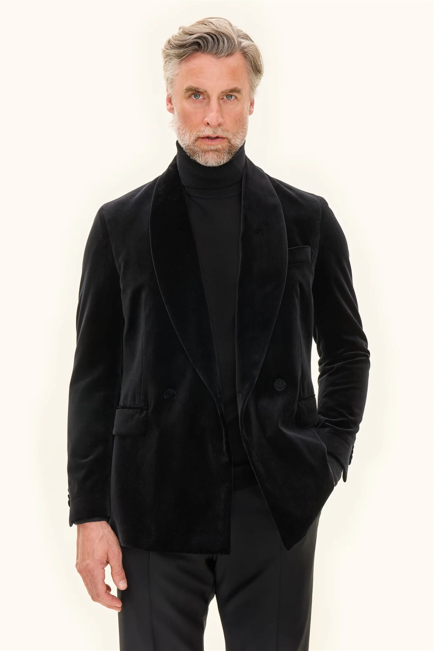 Fattore Tuxedo Blazer Velvet Black - Image 2
