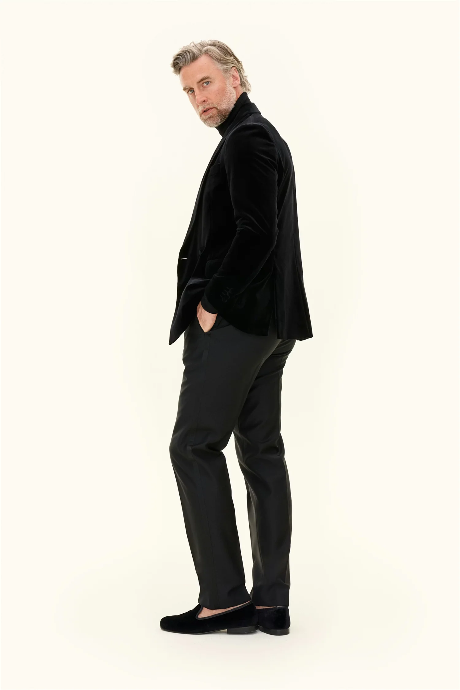Fattore Tuxedo Blazer Velvet Black - Image 4
