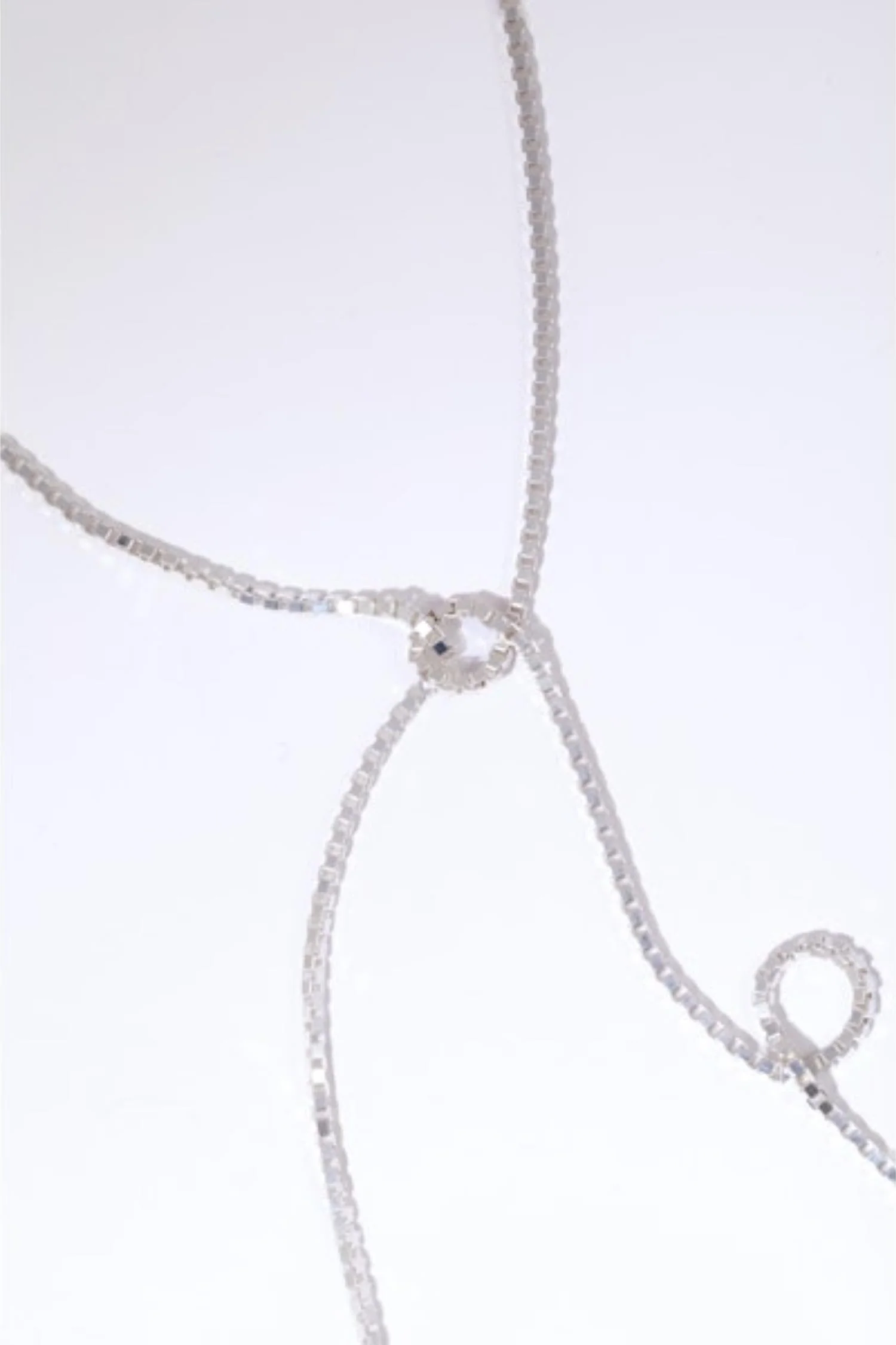 Knot Box Chain Tie Silver - Image 2