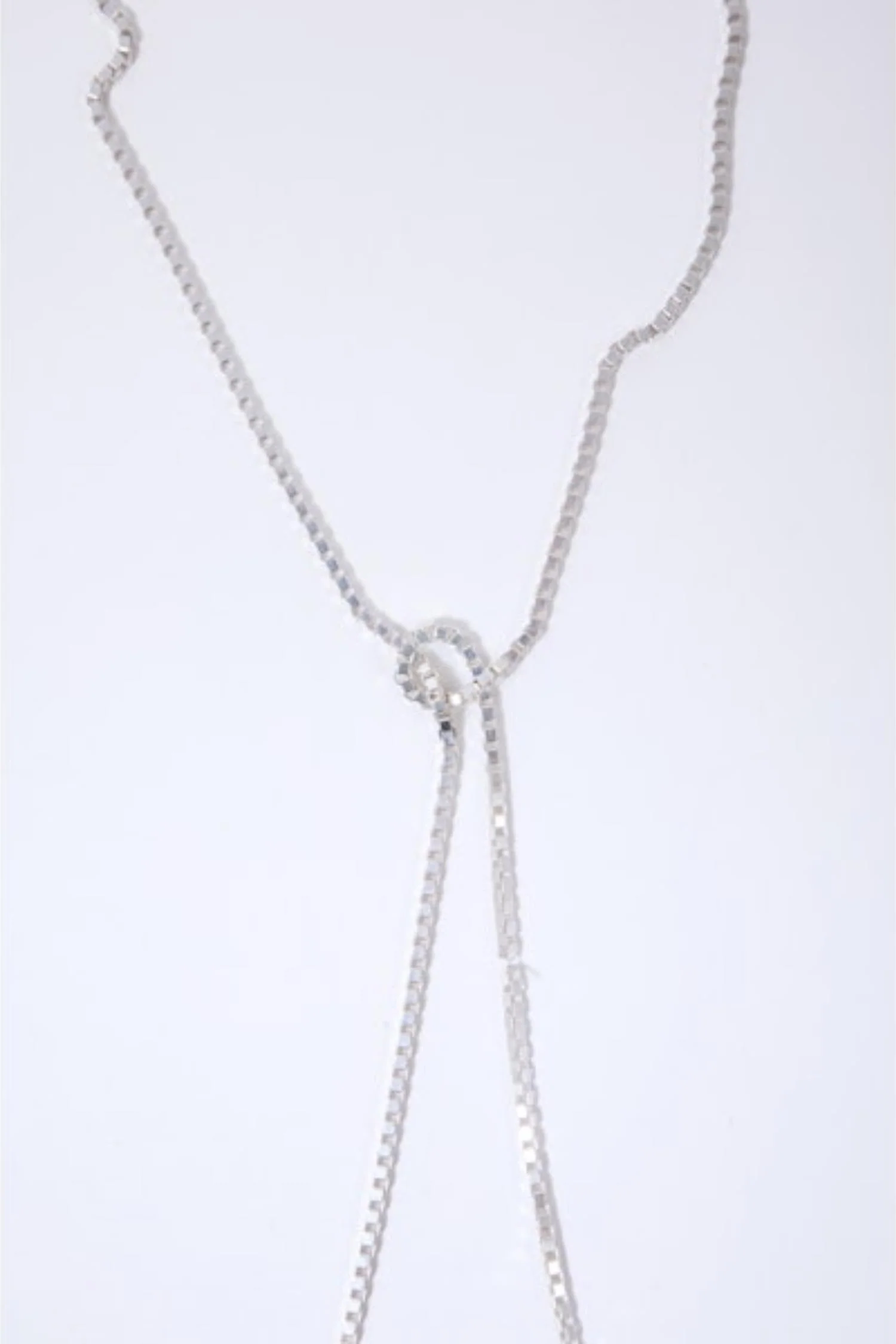 Knot Box Chain Tie Silver - Image 3