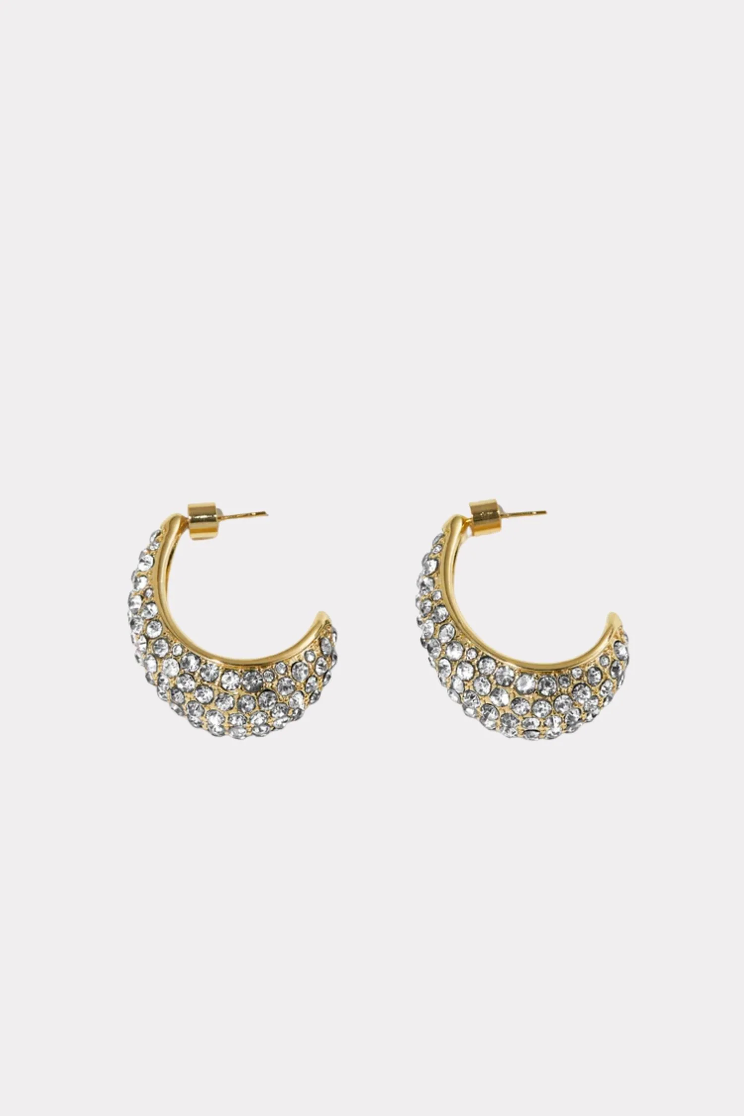 Small Crescent Hoops- Gold - Image 2