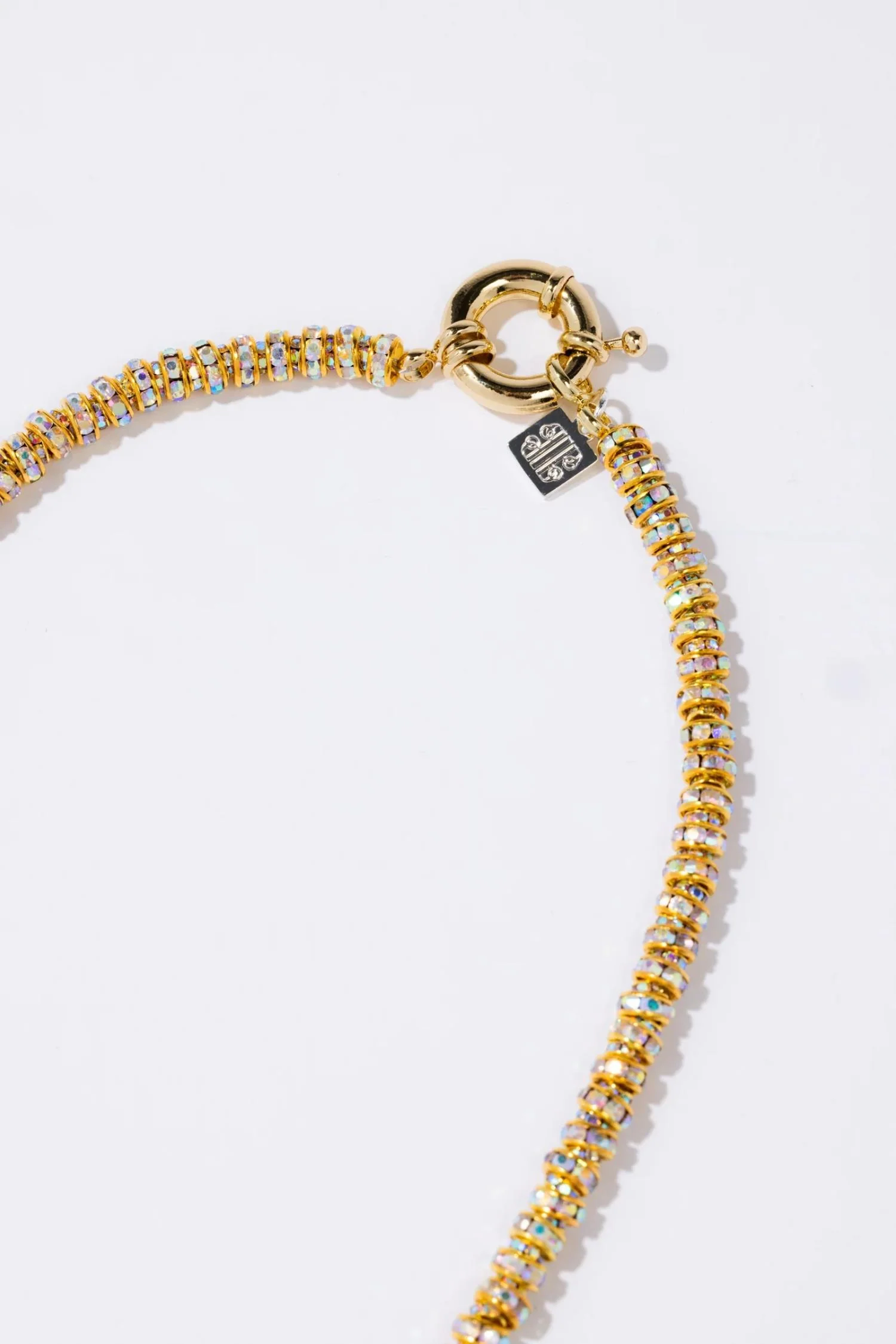 Skinny Diamond Necklace- Gold - Image 2