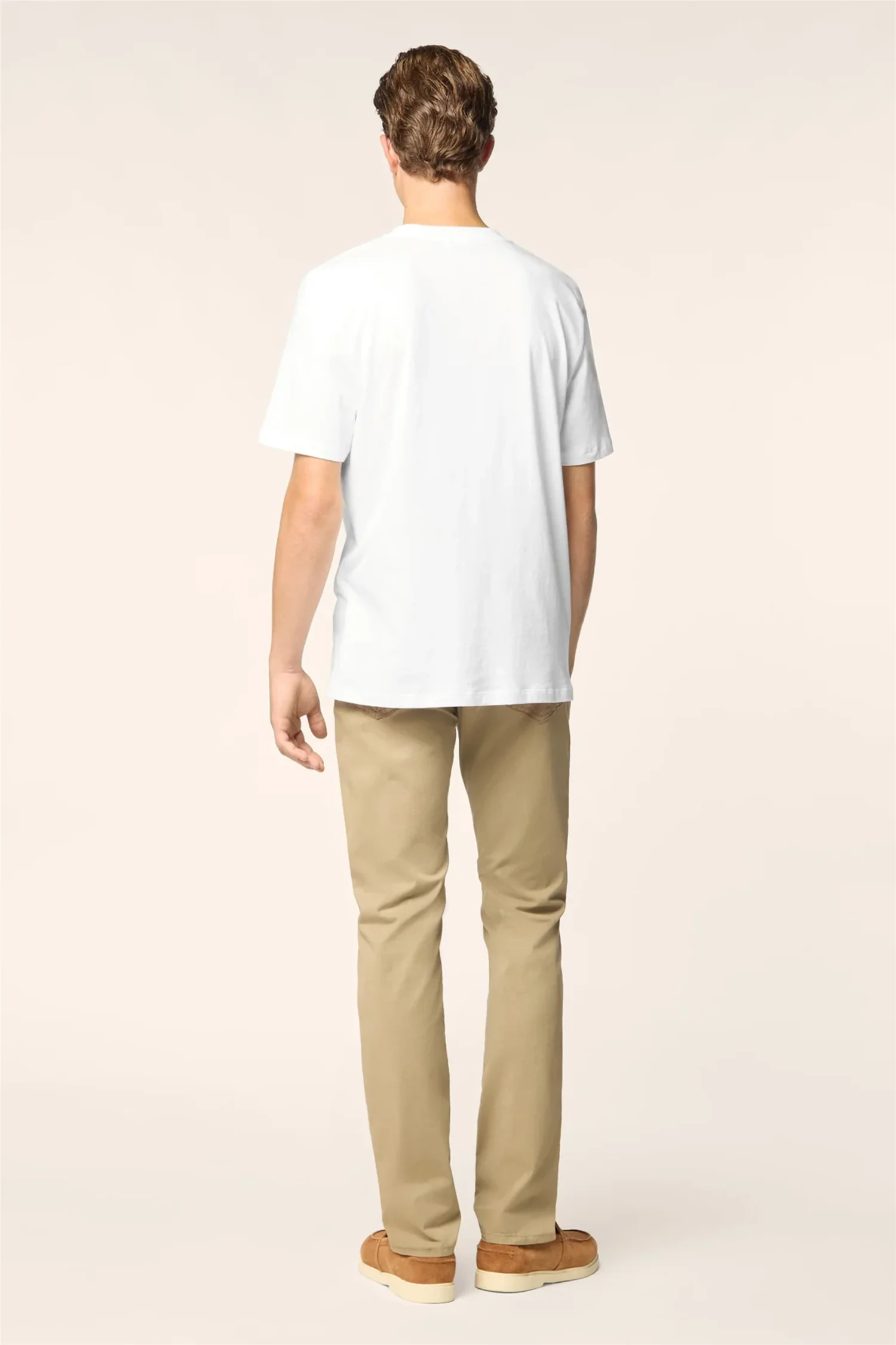 Jersey T-shirt in White Cotton with Multicolour Golf Print - Image 3
