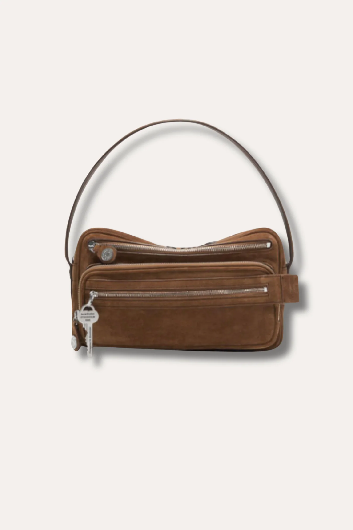 Camero Party Bag- Suede Cognac Brown - Image 4
