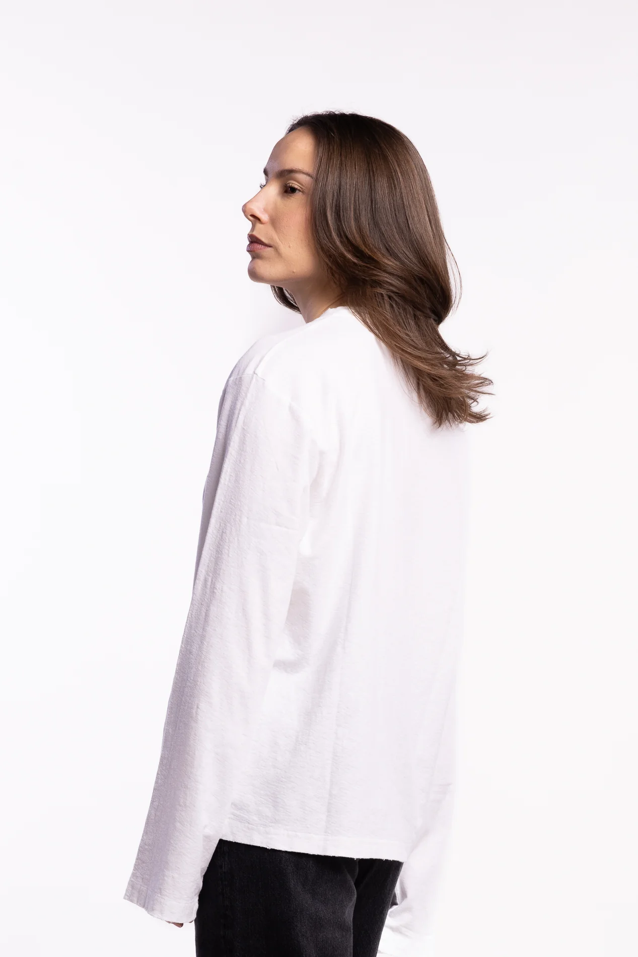 Logo Long Sleeve- Off White - Image 2