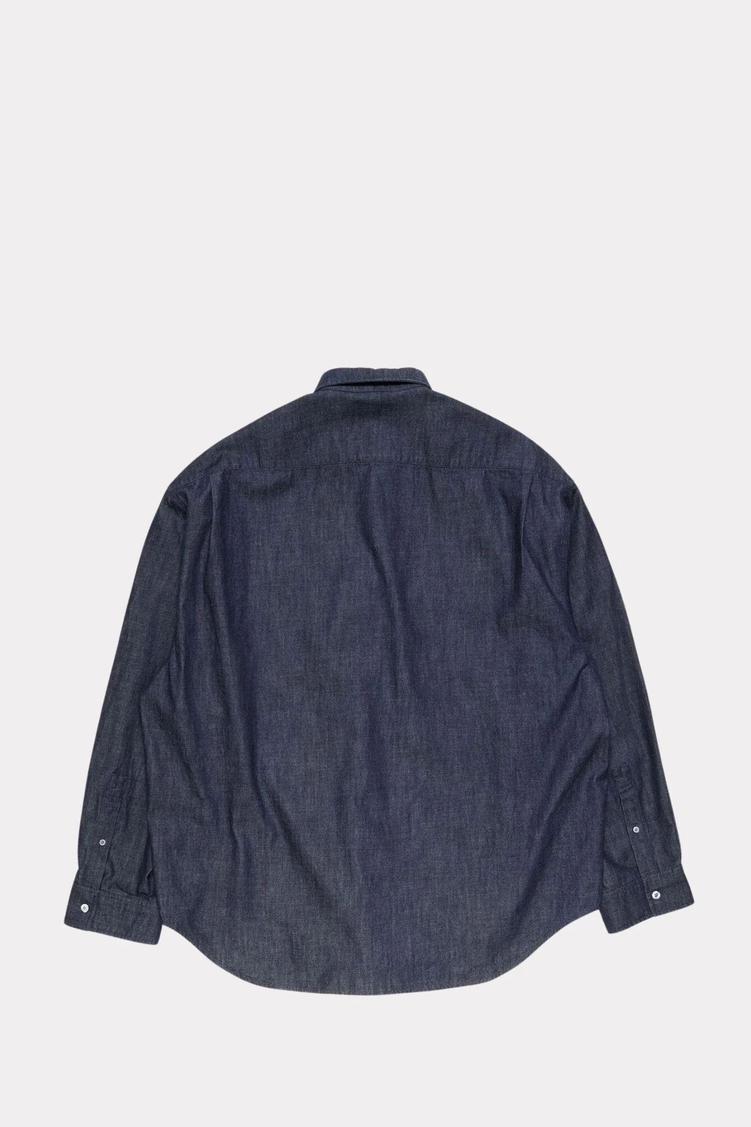 Denim Button-Up Shirt Mid Blue - Image 2