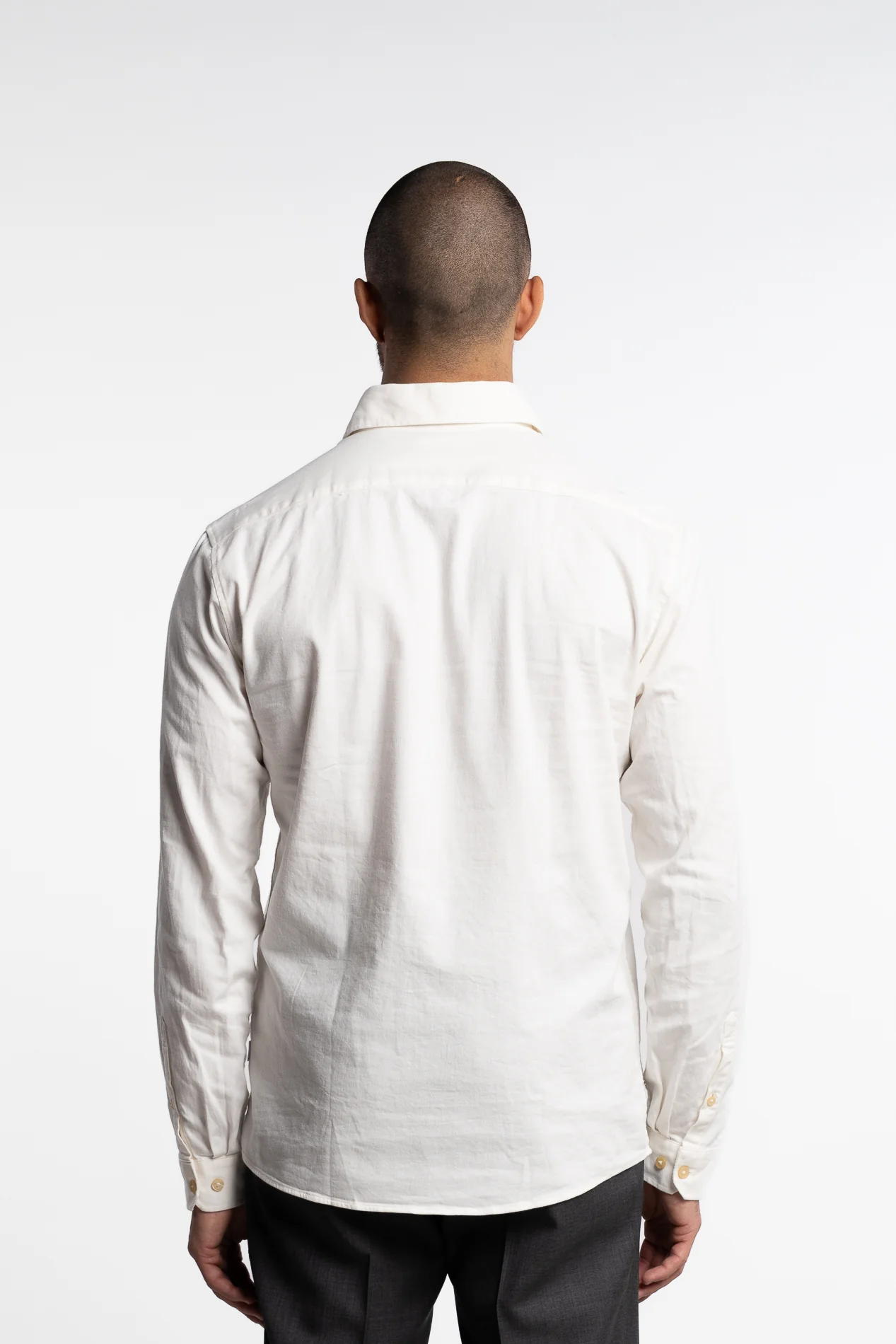 Soft Indigo Stretch Shirt Off-White - Image 2