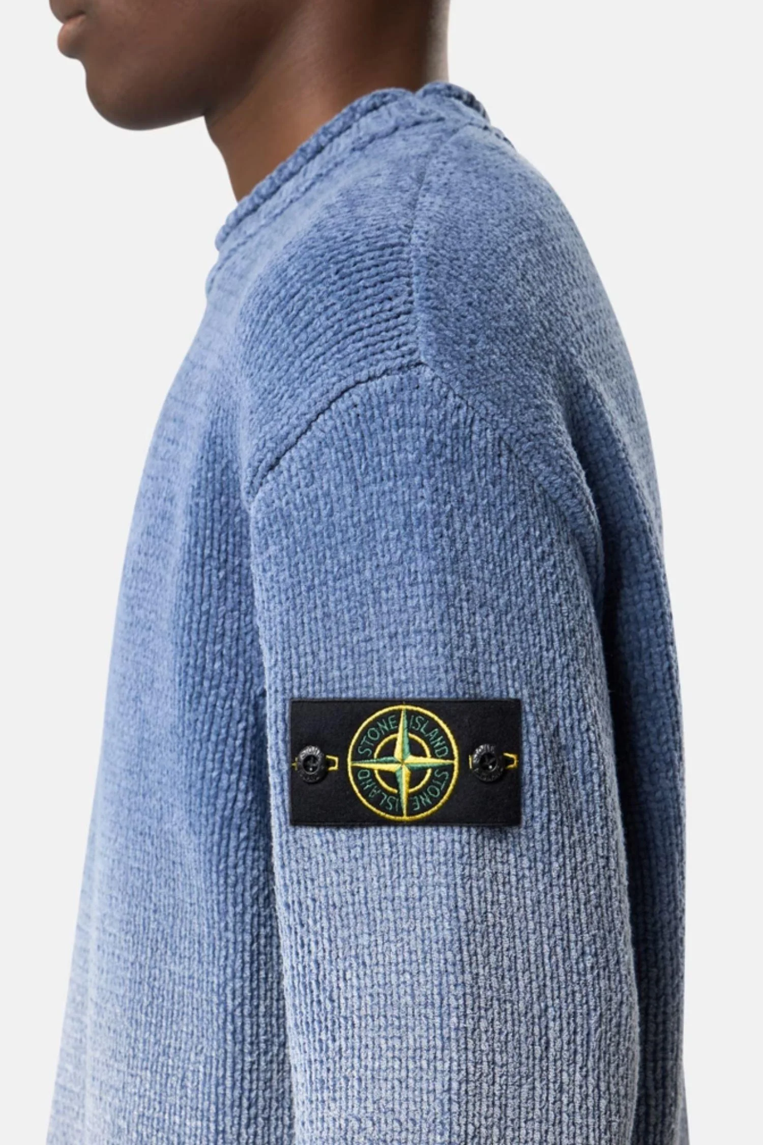 5100003 Oversized-fit crewneck jumper Avio Blue - Image 3
