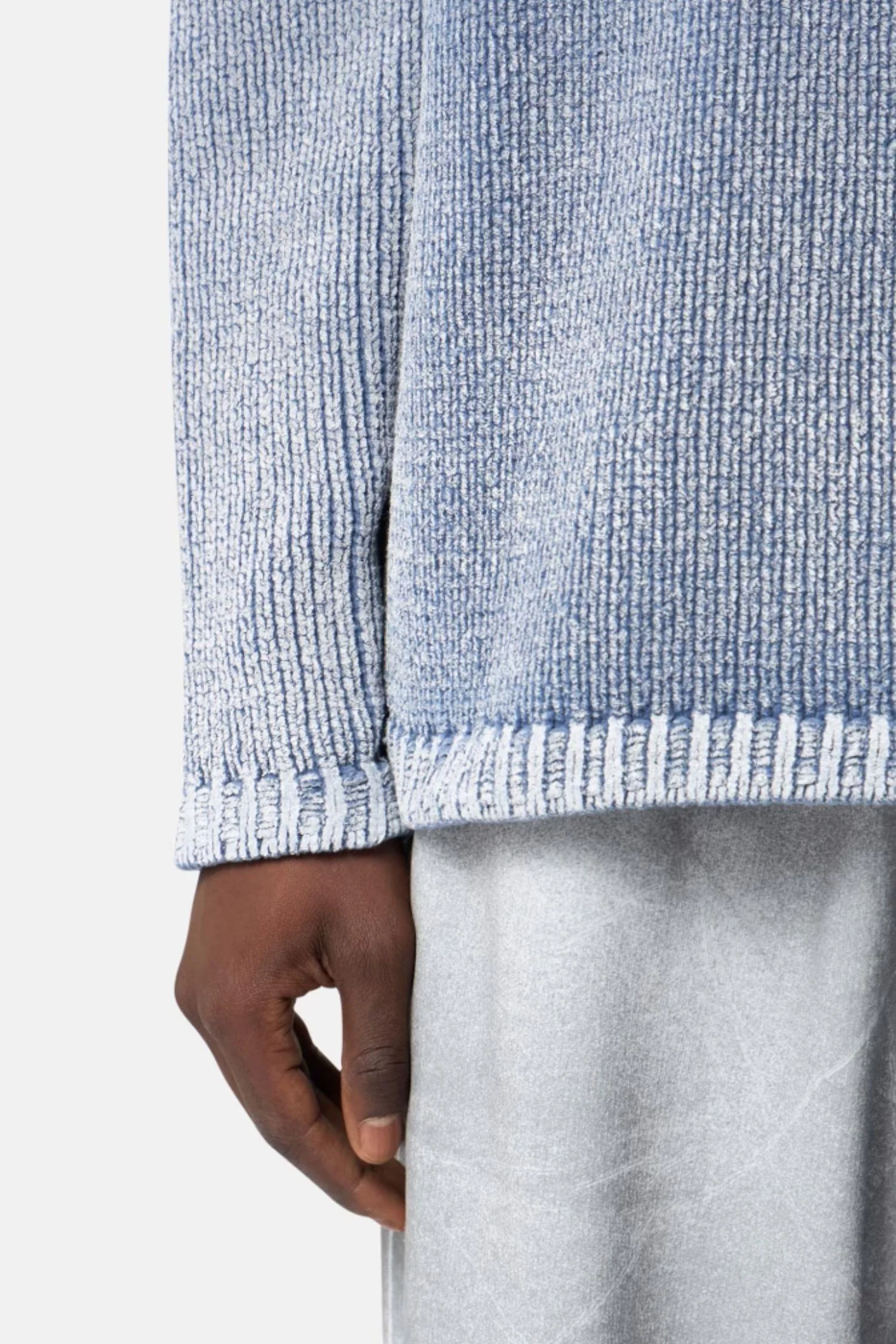 5100003 Oversized-fit crewneck jumper Avio Blue - Image 4