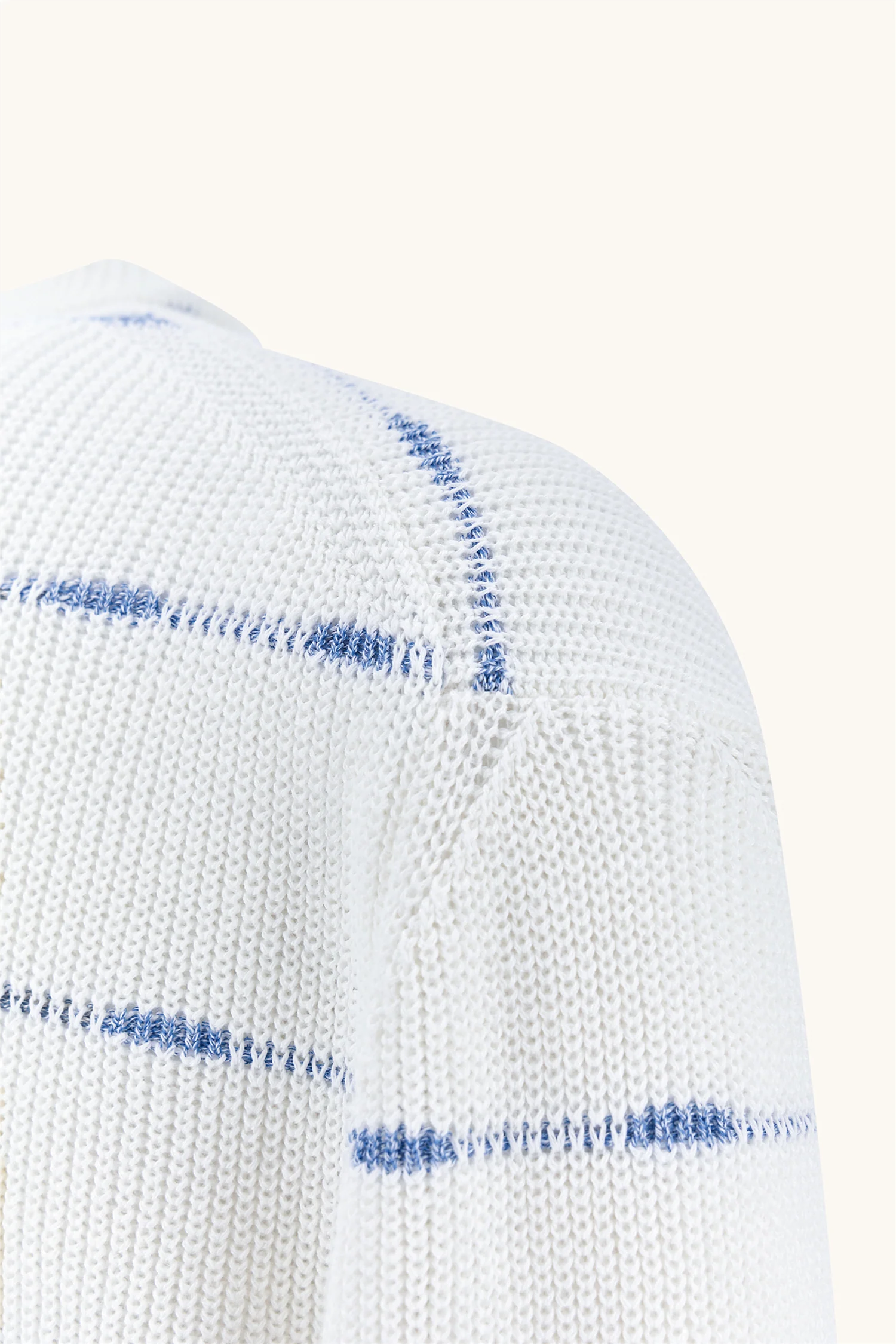 Crew-Neck Sweater Linen/Cotton Urukai With Striped Pattern - Image 10