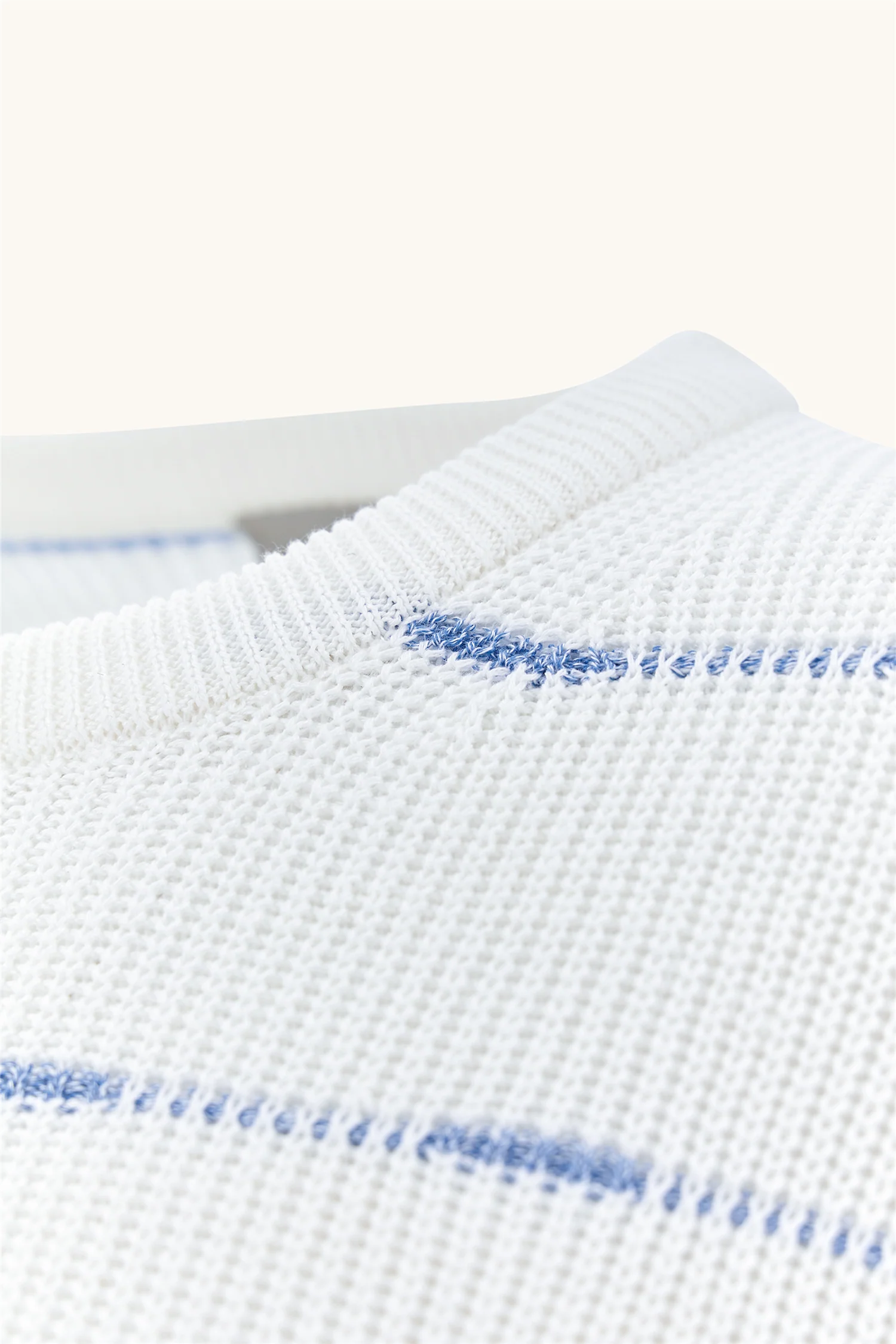 Crew-Neck Sweater Linen/Cotton Urukai With Striped Pattern - Image 7