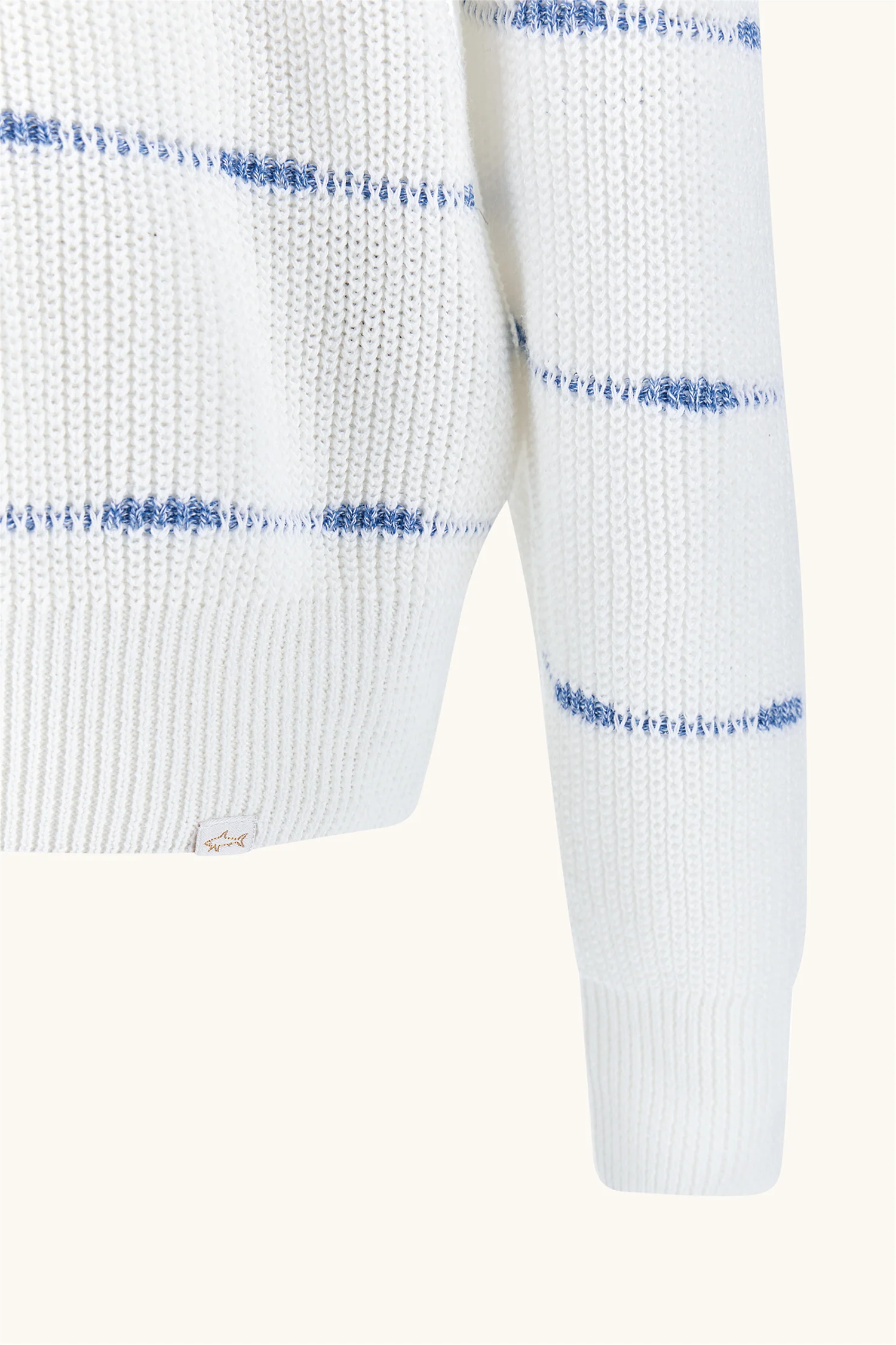 Crew-Neck Sweater Linen/Cotton Urukai With Striped Pattern - Image 8