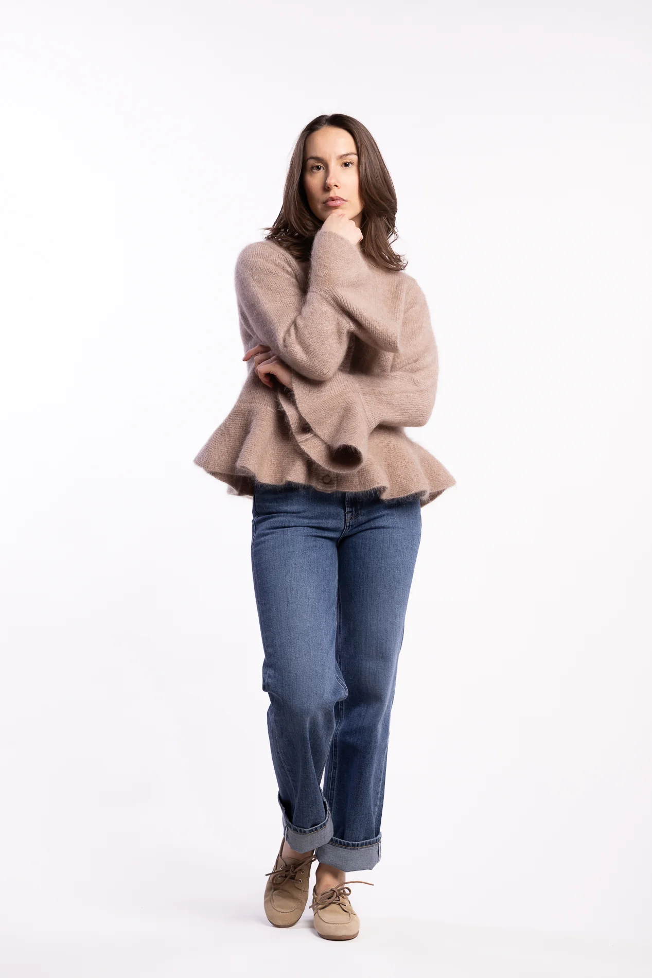 Maren Chunky Cardigan- Hazel Beige - Image 7
