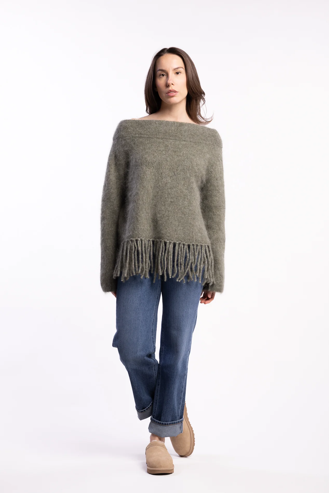 Gine Chunky Sweater- Sage Green - Image 4