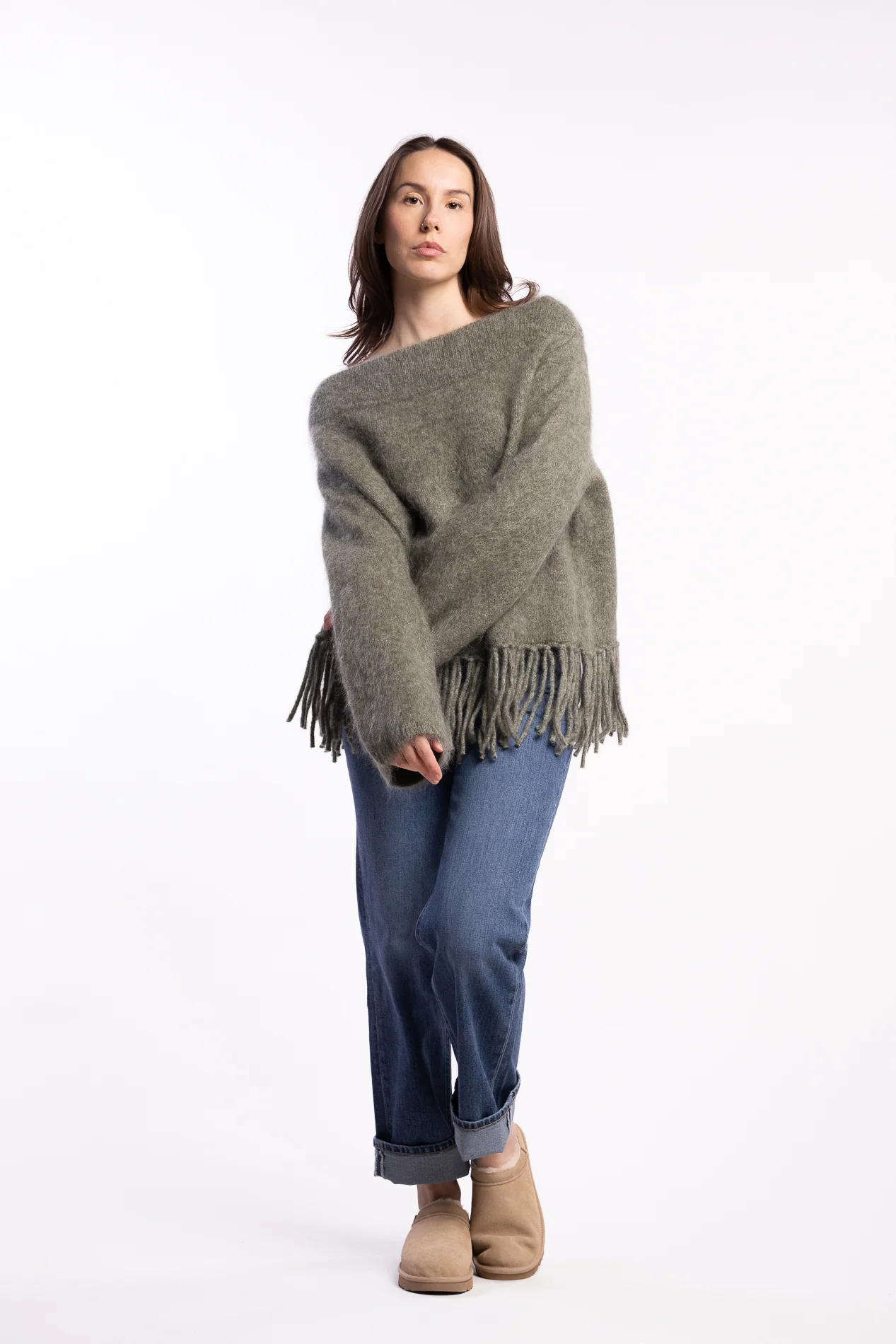 Gine Chunky Sweater- Sage Green - Image 5