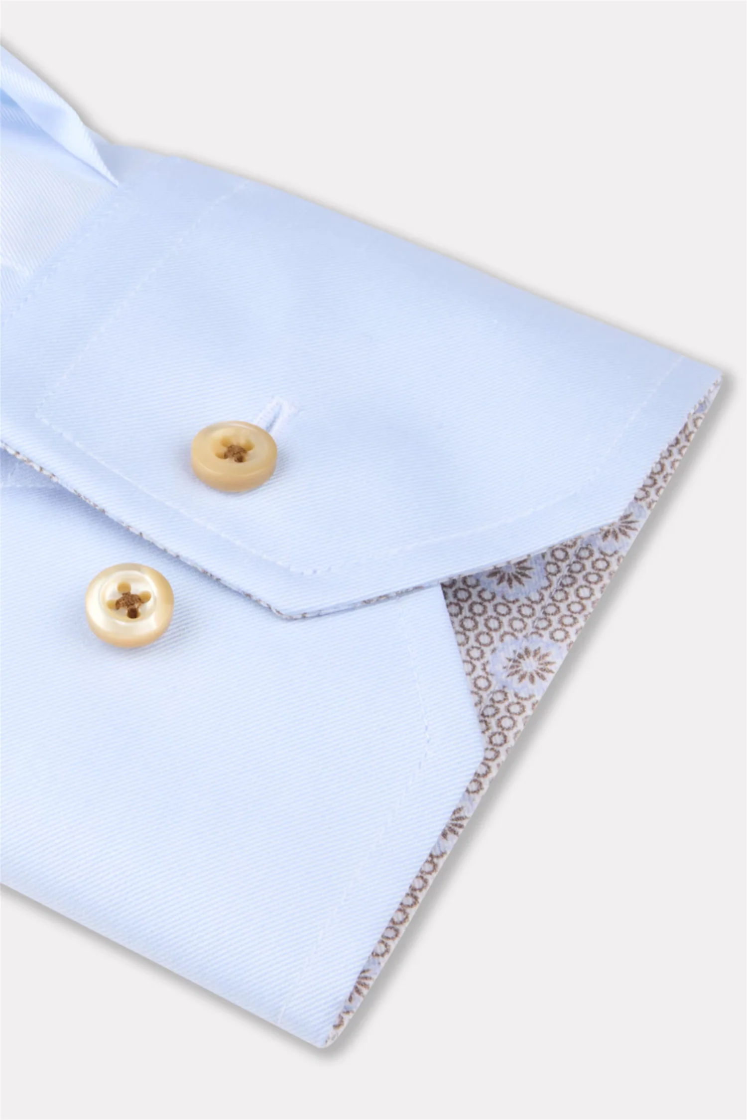 Regular Light Blue Twill Shirt Contrast - Image 3