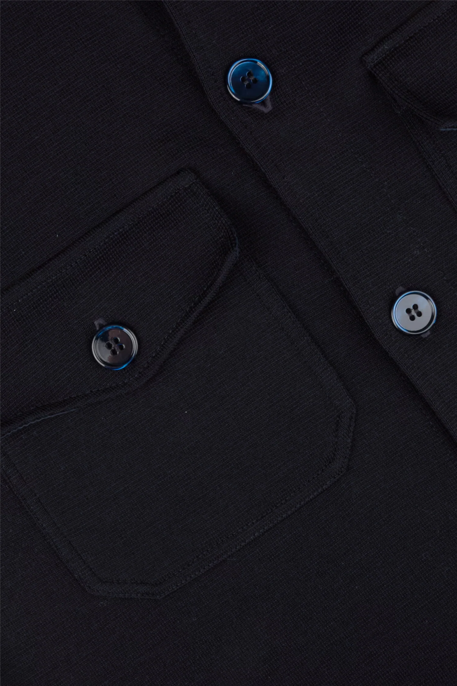 Knitted Merino Wool Overshirt Navy - Image 9