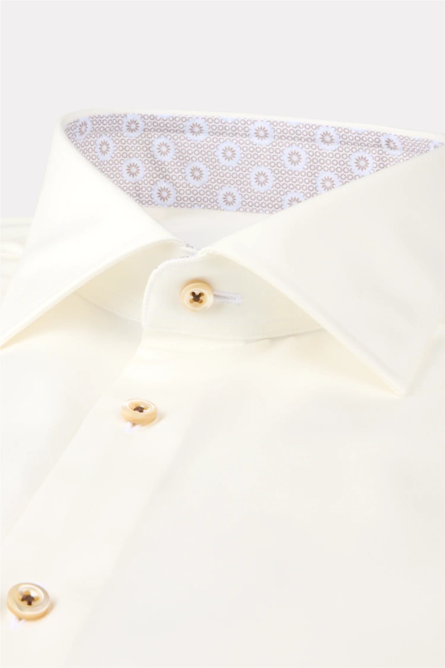 Slimline Twill Shirt Contrast Champagne - Image 2