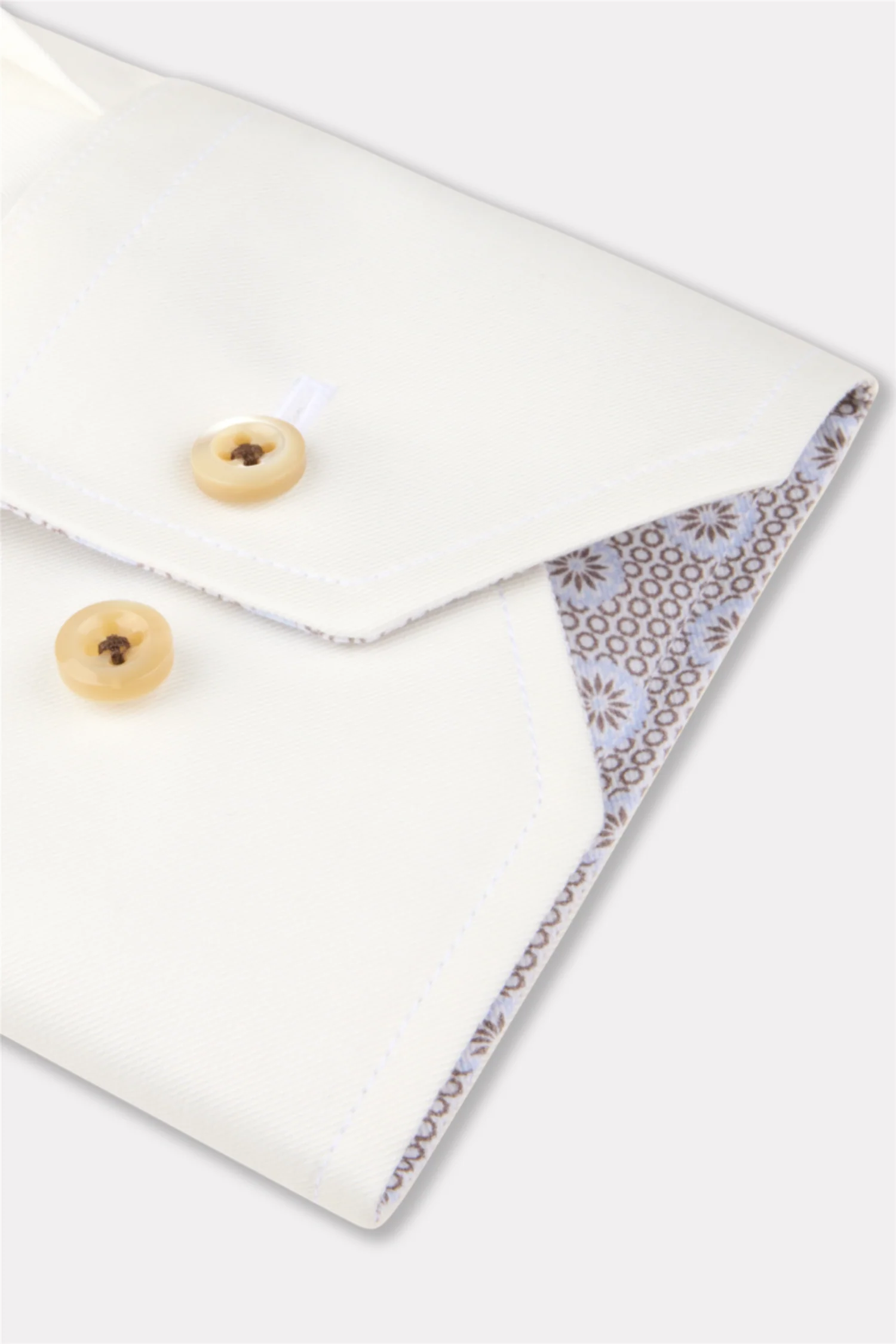 Slimline Twill Shirt Contrast Champagne - Image 3
