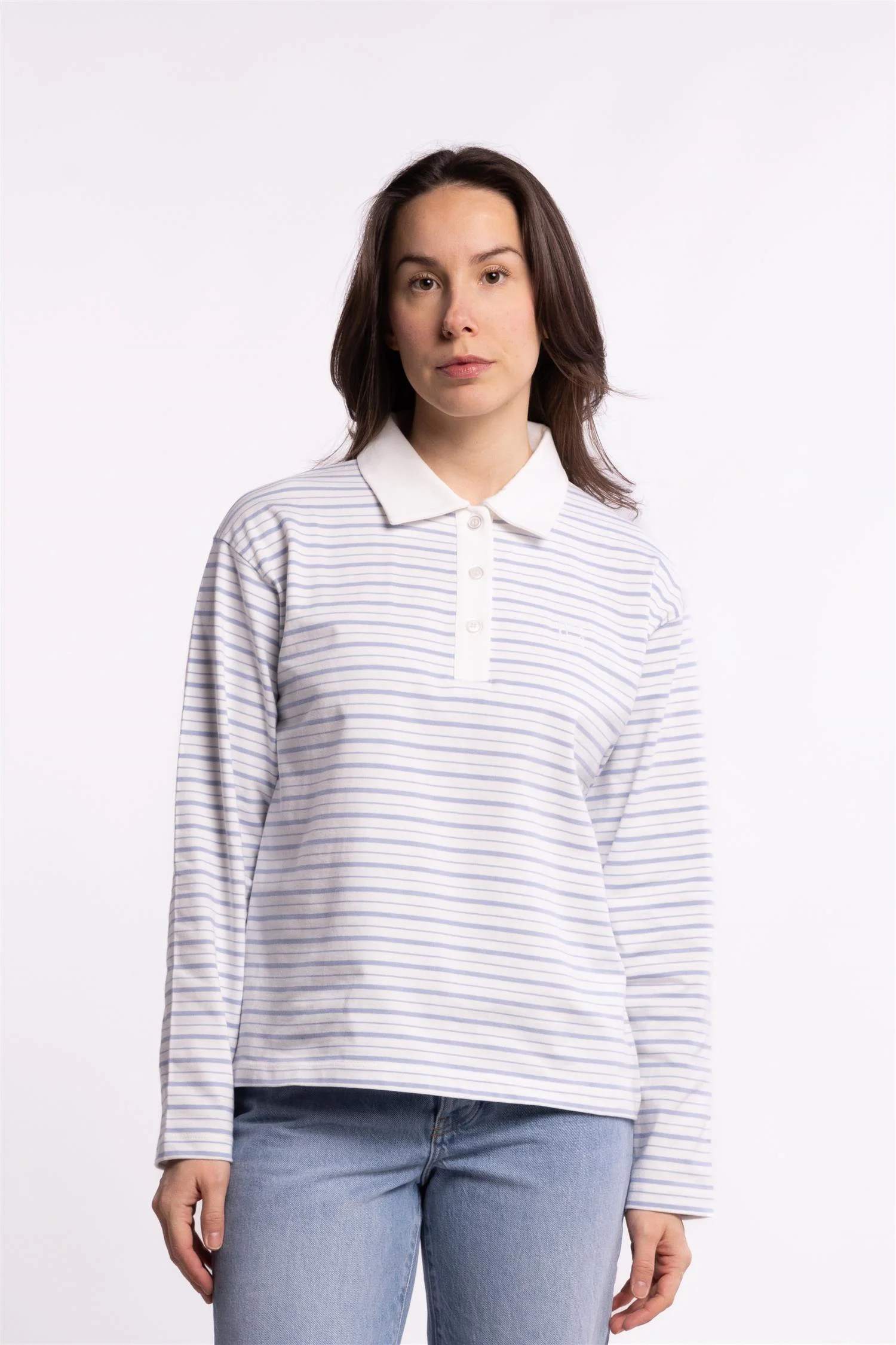 Elmer polo shirt - Light blue stripe - Image 2