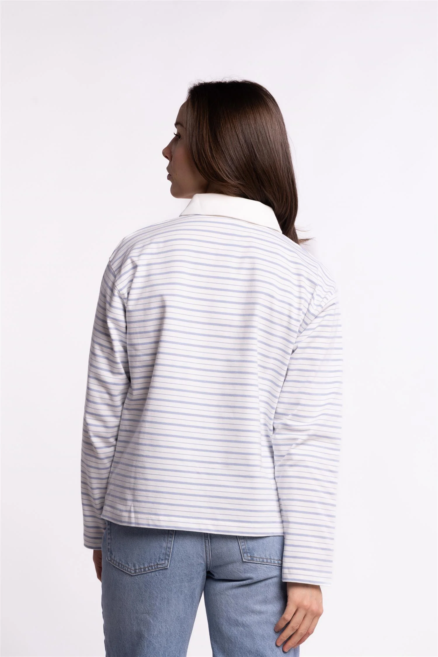 Elmer polo shirt - Light blue stripe - Image 4