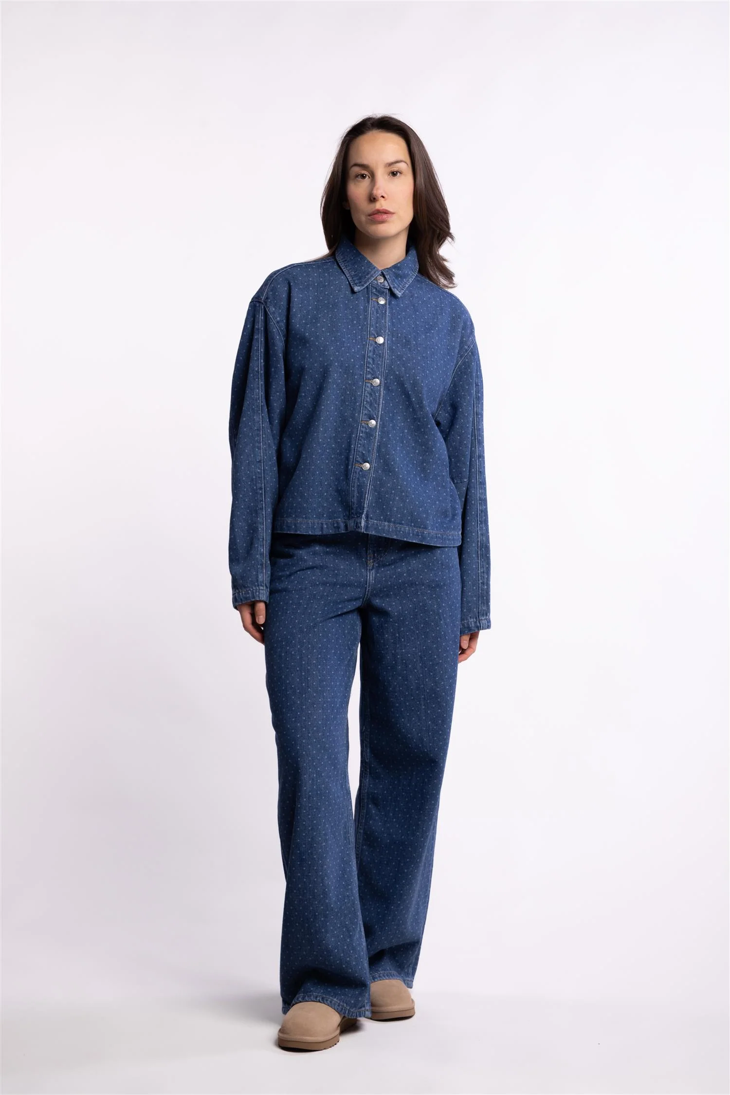 Marley shirt - Mid Blue Dot - Image 4