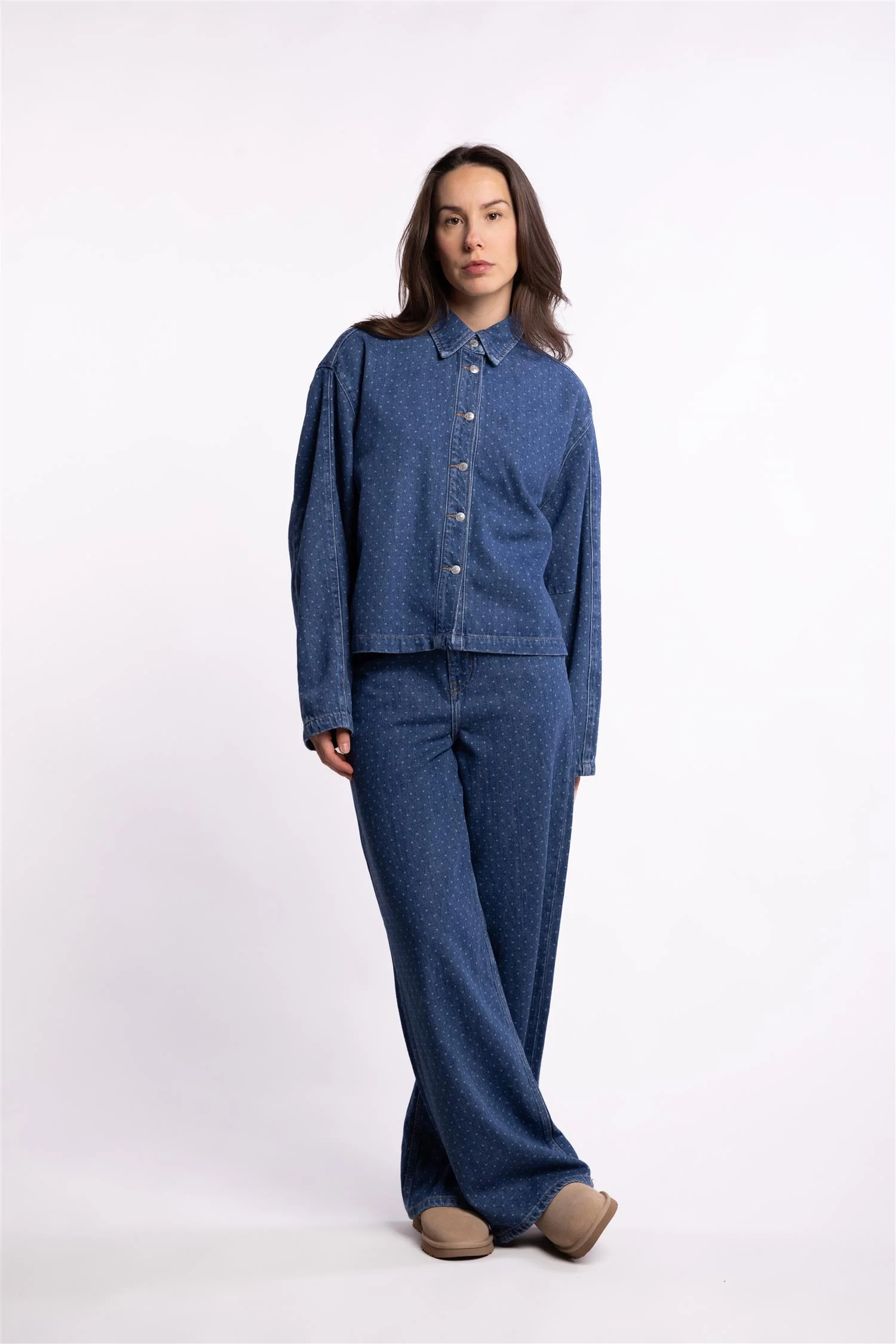 Marley shirt - Mid Blue Dot - Image 6