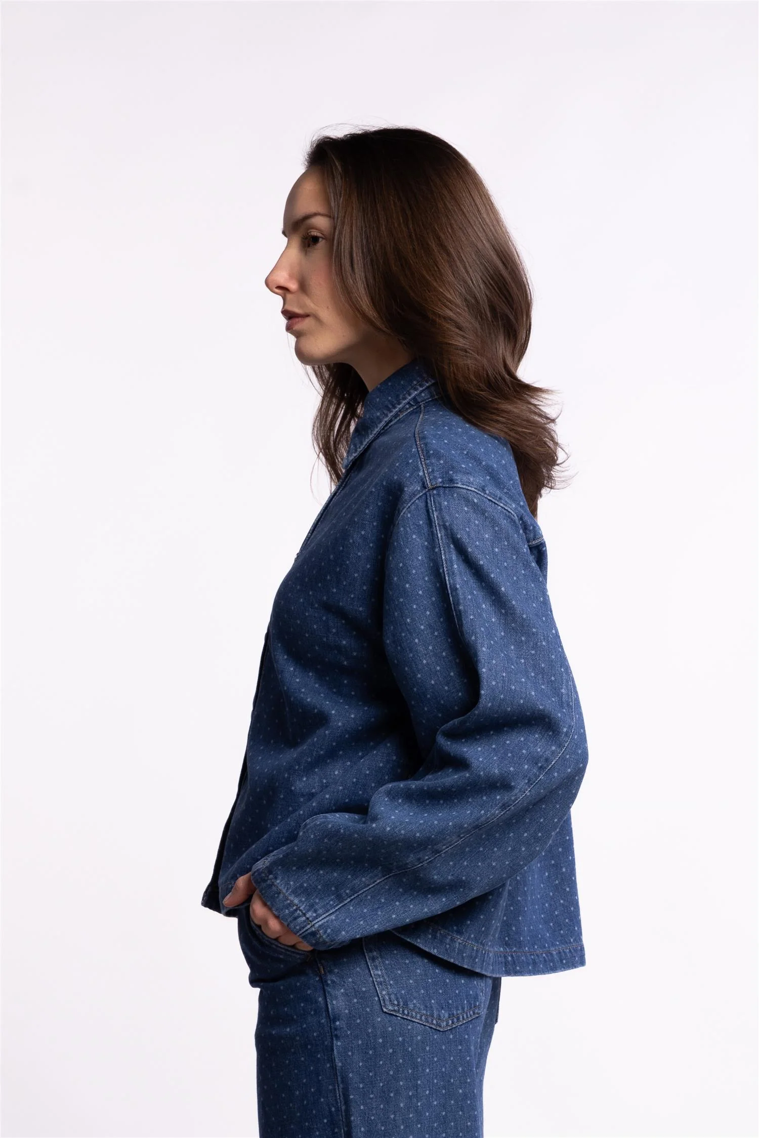 Marley shirt - Mid Blue Dot - Image 7