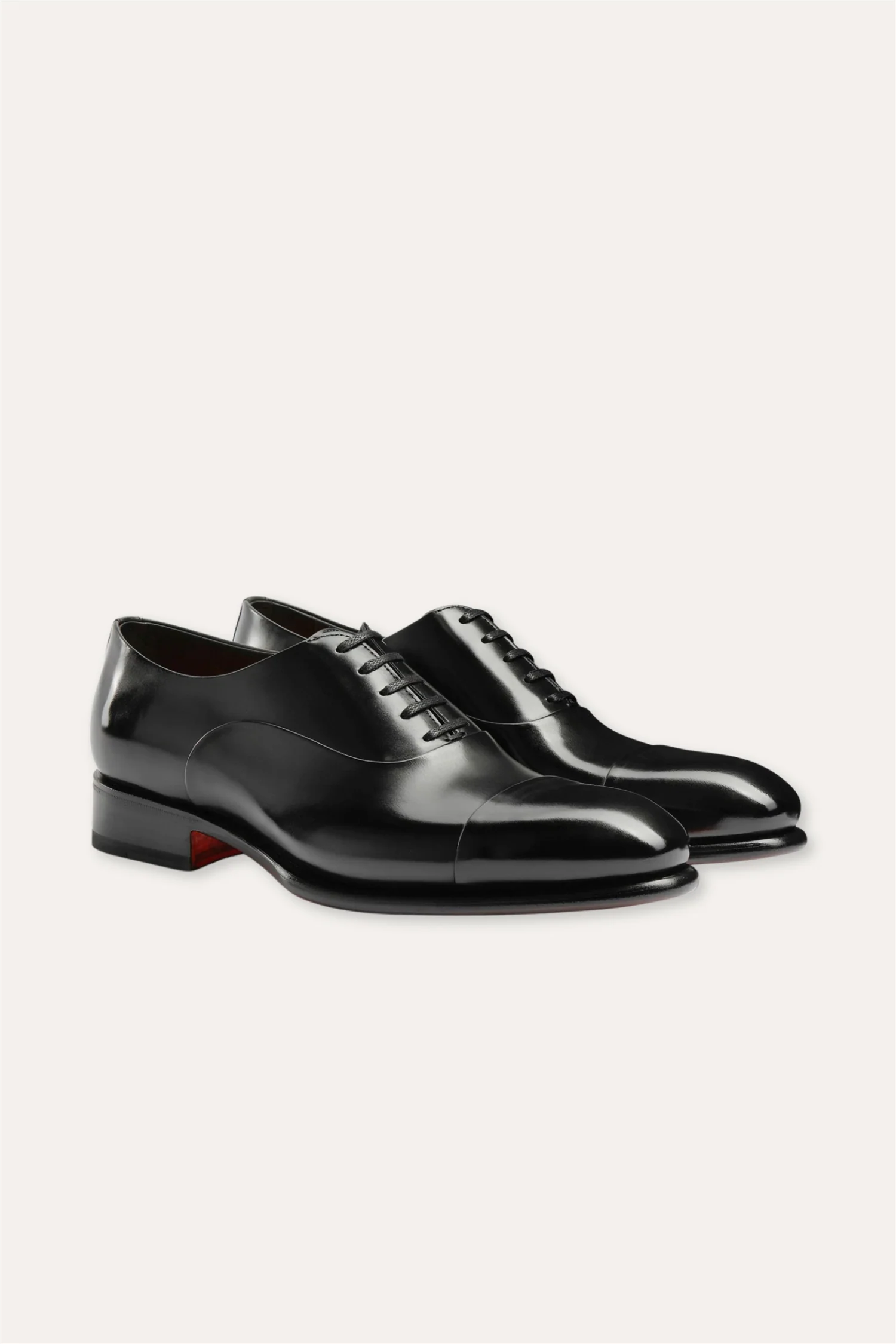 Isaac Polished Leather Oxford Shoe Black - Image 2