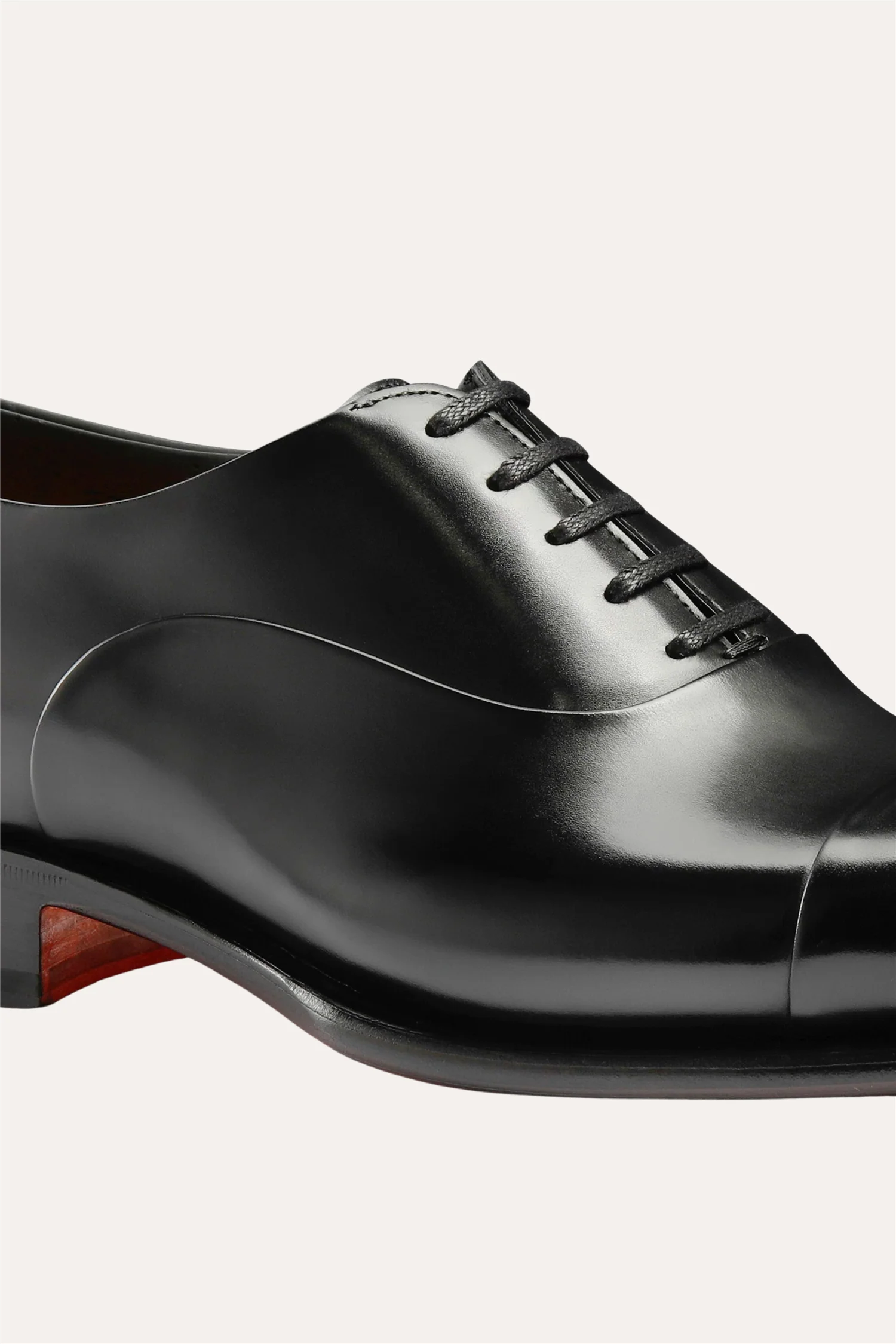 Isaac Polished Leather Oxford Shoe Black - Image 4