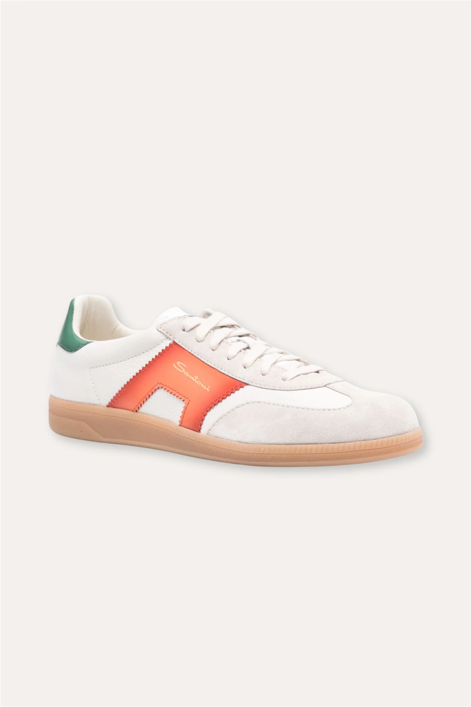 DBS Olympic Leather Sneaker Green/White/Orange - Image 2