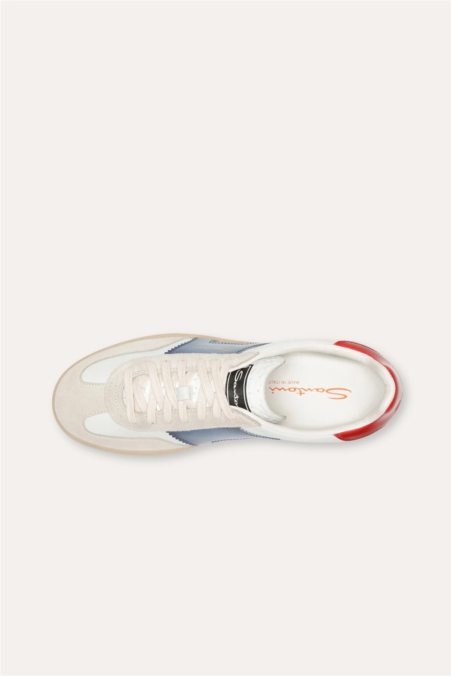 DBS Olympic Leather Sneaker Red/Blue/Beige - Image 3
