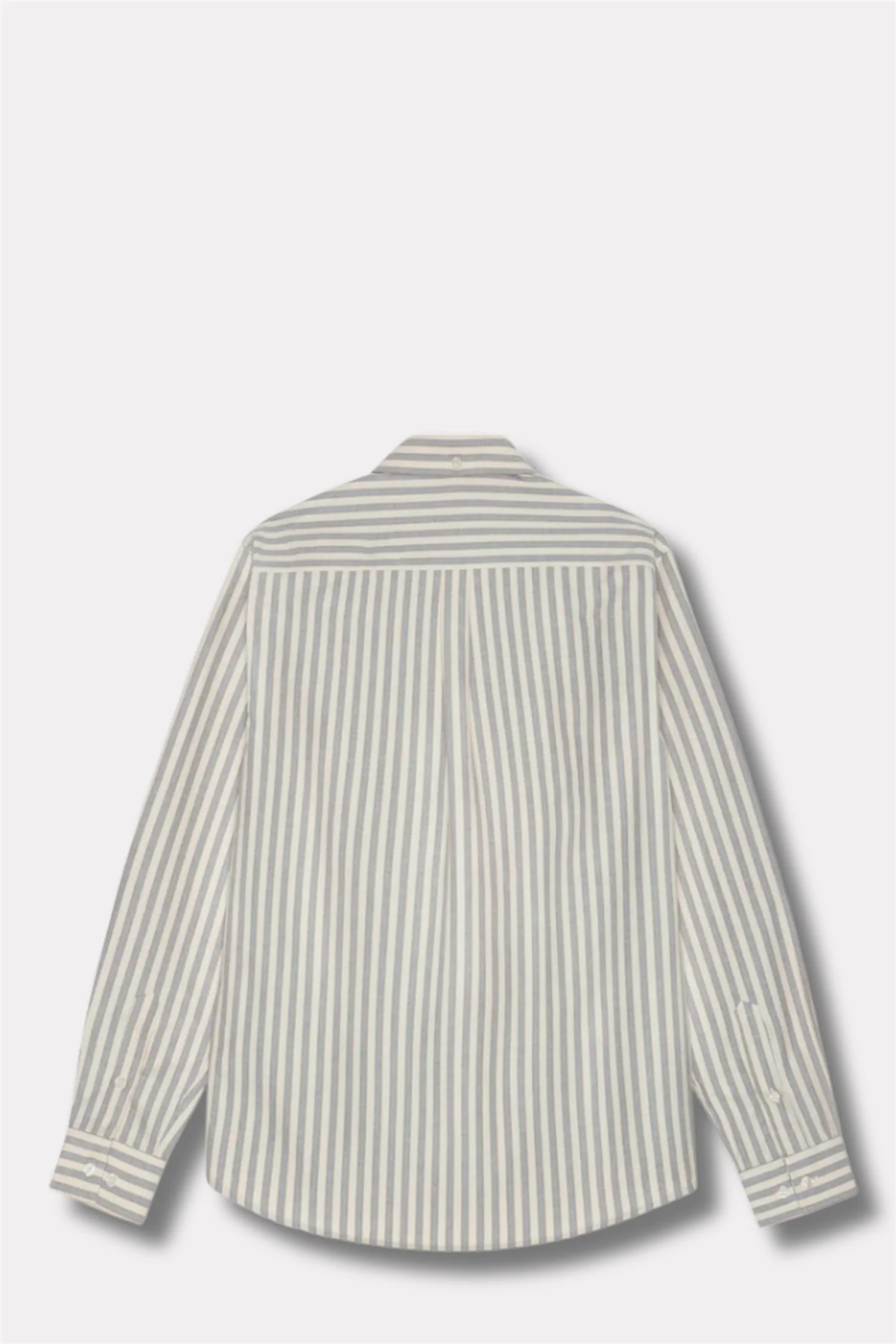 Konrad Striped Oxford Shirt Eggnog White - Image 2